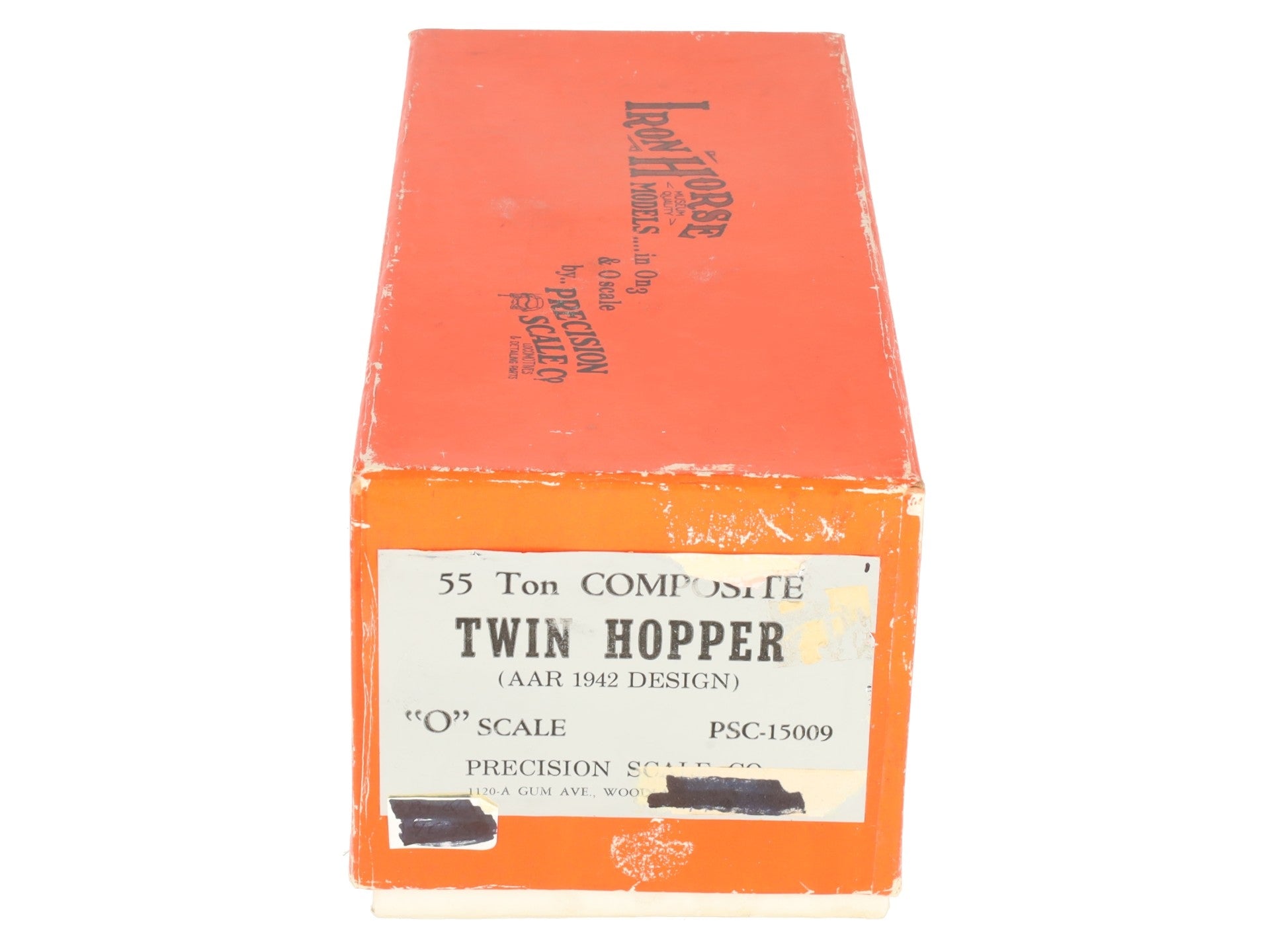 Precision Scale Co 15009 O Scale BRASS CB&Q 55 Ton Composite Twin Hopper[2-Rail]/Box