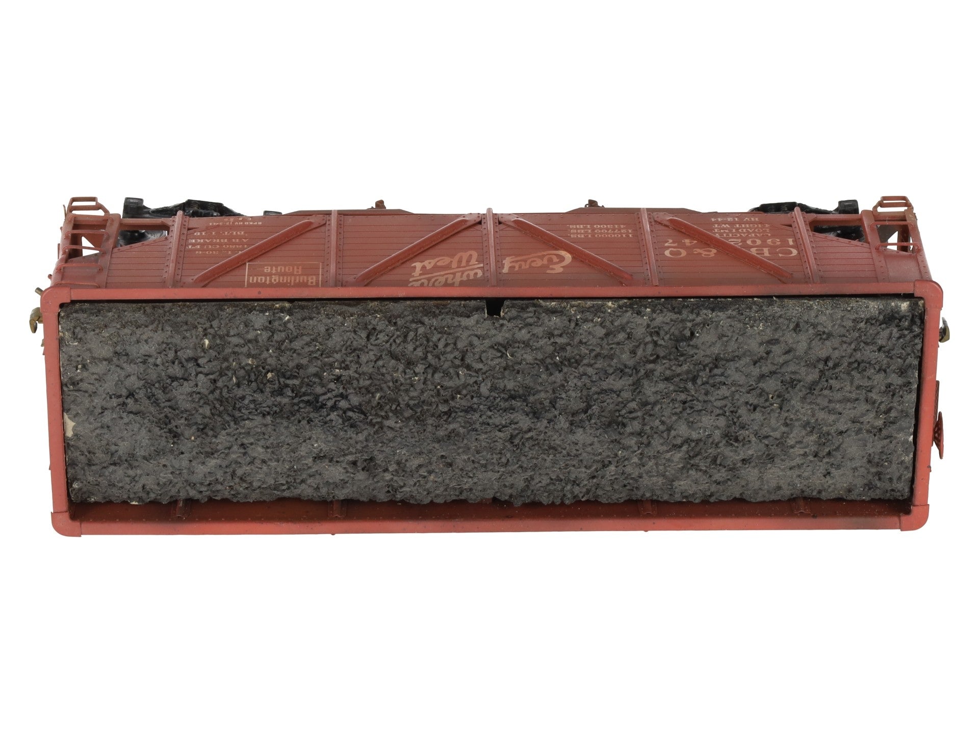 Precision Scale Co 15009 O Scale BRASS CB&Q 55 Ton Composite Twin Hopper[2-Rail]/Box
