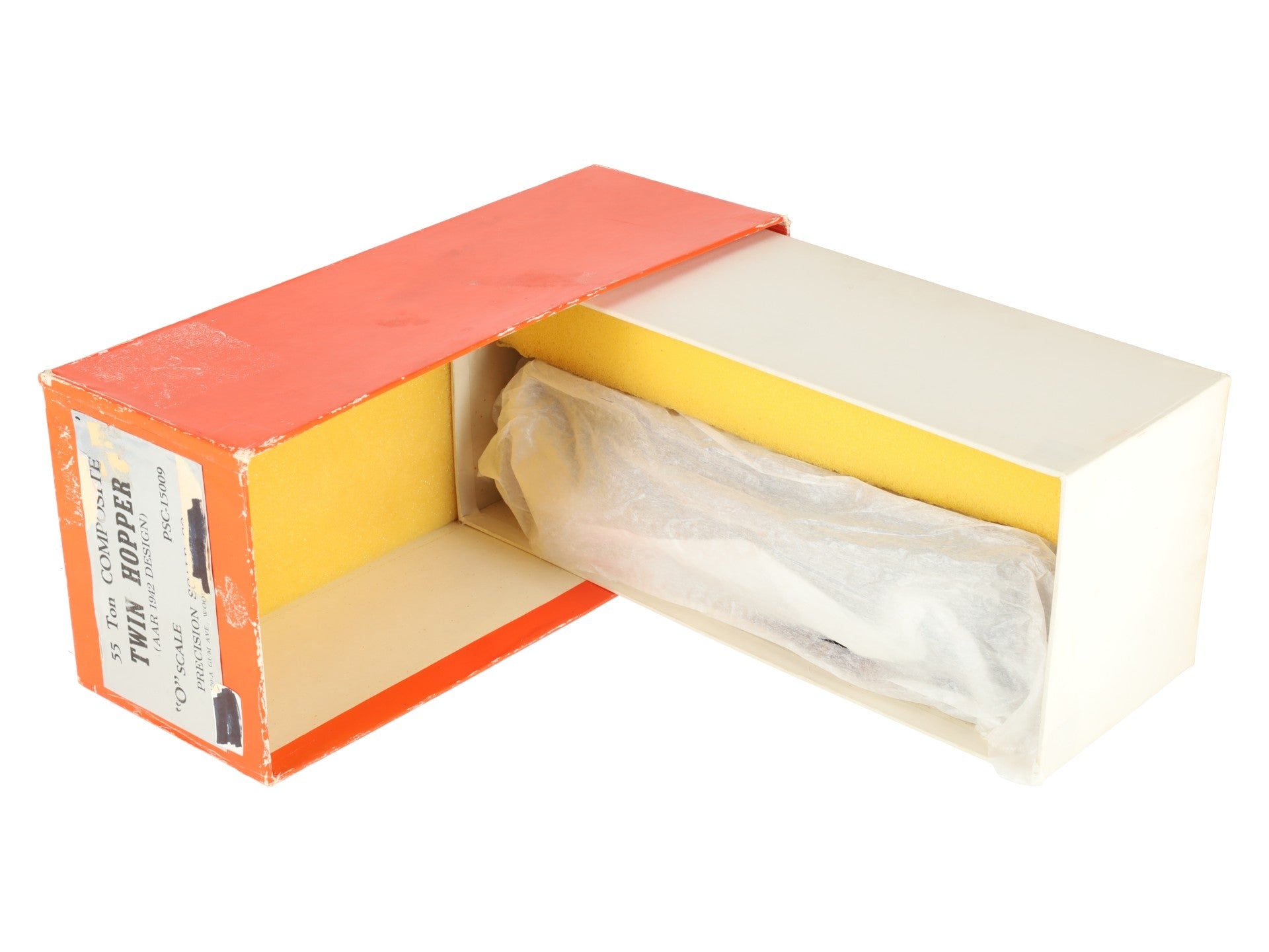 Precision Scale Co 15009 O Scale BRASS CB&Q 55 Ton Composite Twin Hopper[2-Rail]/Box