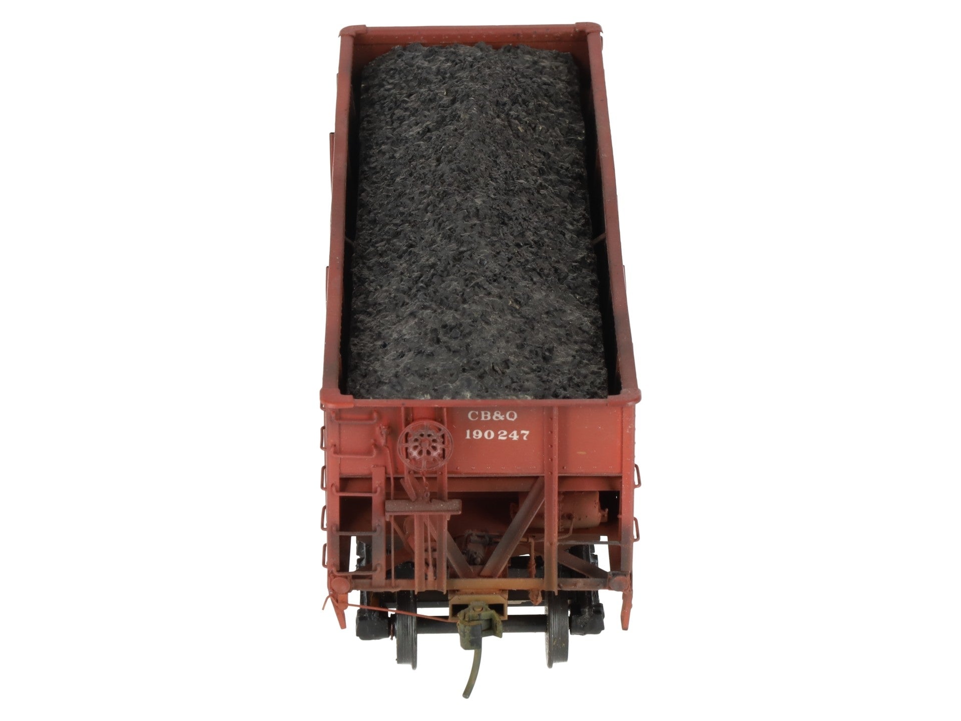 Precision Scale Co 15009 O Scale BRASS CB&Q 55 Ton Composite Twin Hopper[2-Rail]/Box