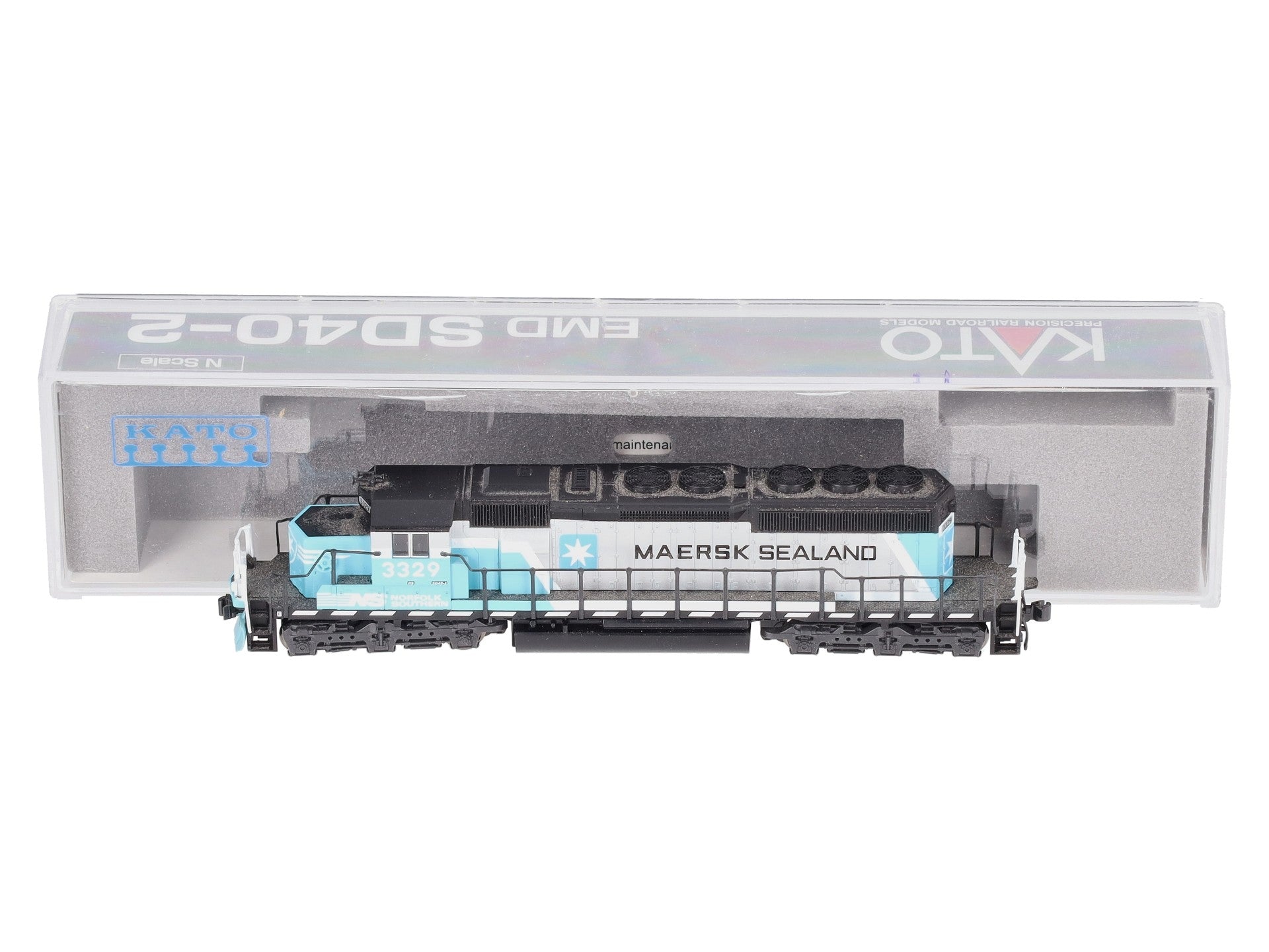 Kato 176-4959 N NS Maersk Paint SD40-2 Mid Production Diesel Locomotive #3329
