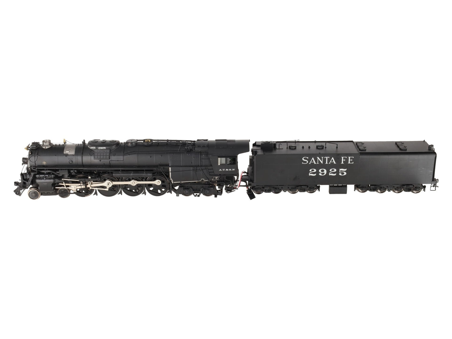 3rd Rail O Scale 2-Rail BRASS ATSF 4-8-4 Steam Locomotive & Tender #2925 w/DC VG