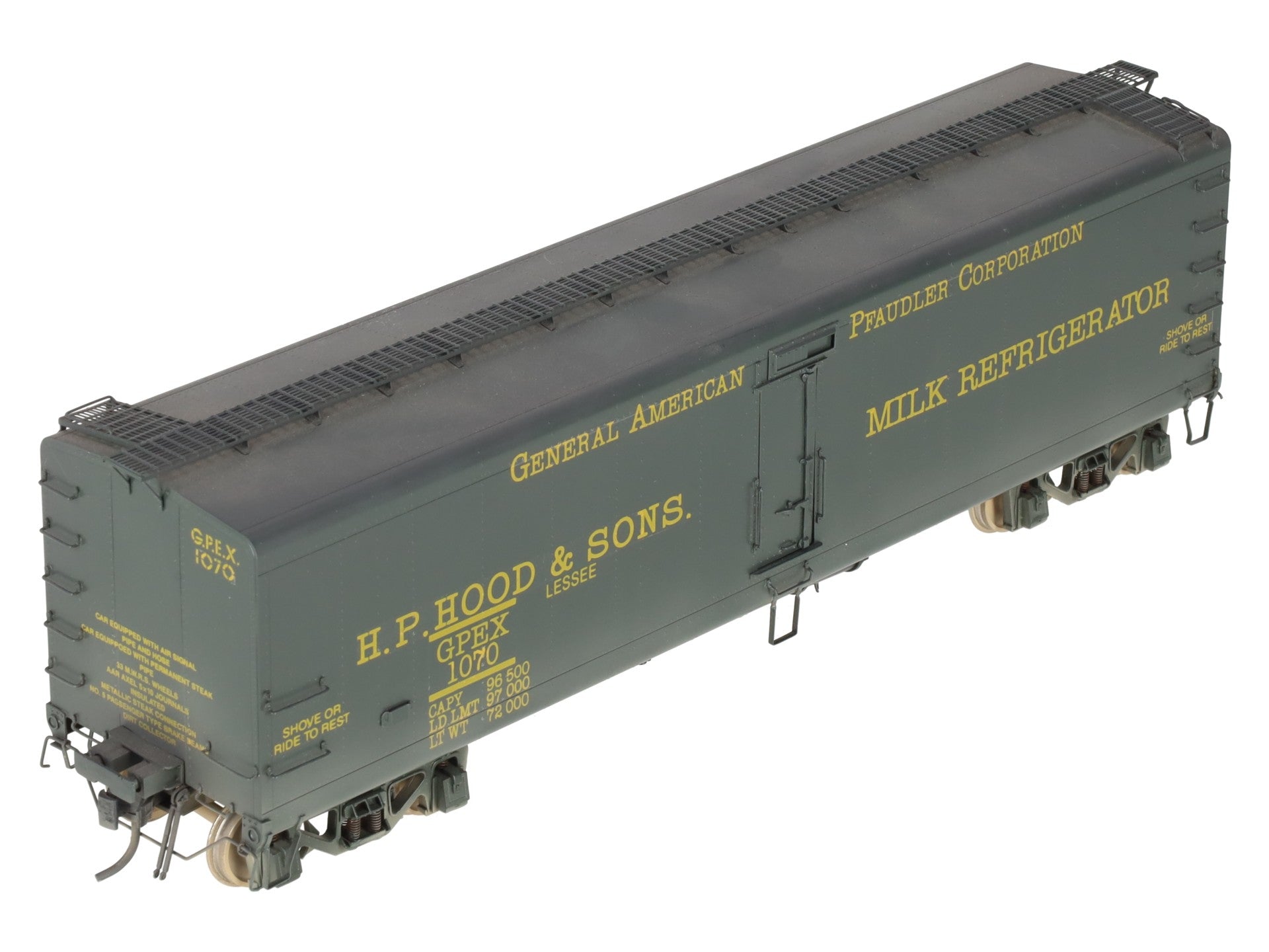 Precision Scale Co. 16209-1 BRASS O Scale GPEX 41' Milk Refrigerator Car [2Rail] EX/Box