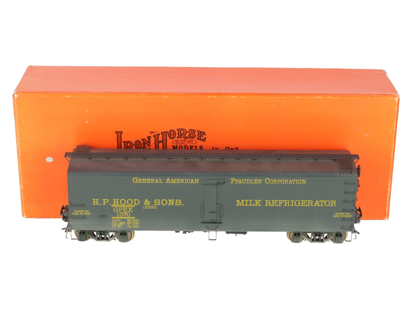 Precision Scale Co. 16209-1 BRASS O Scale GPEX 41' Milk Refrigerator Car [2Rail] EX/Box
