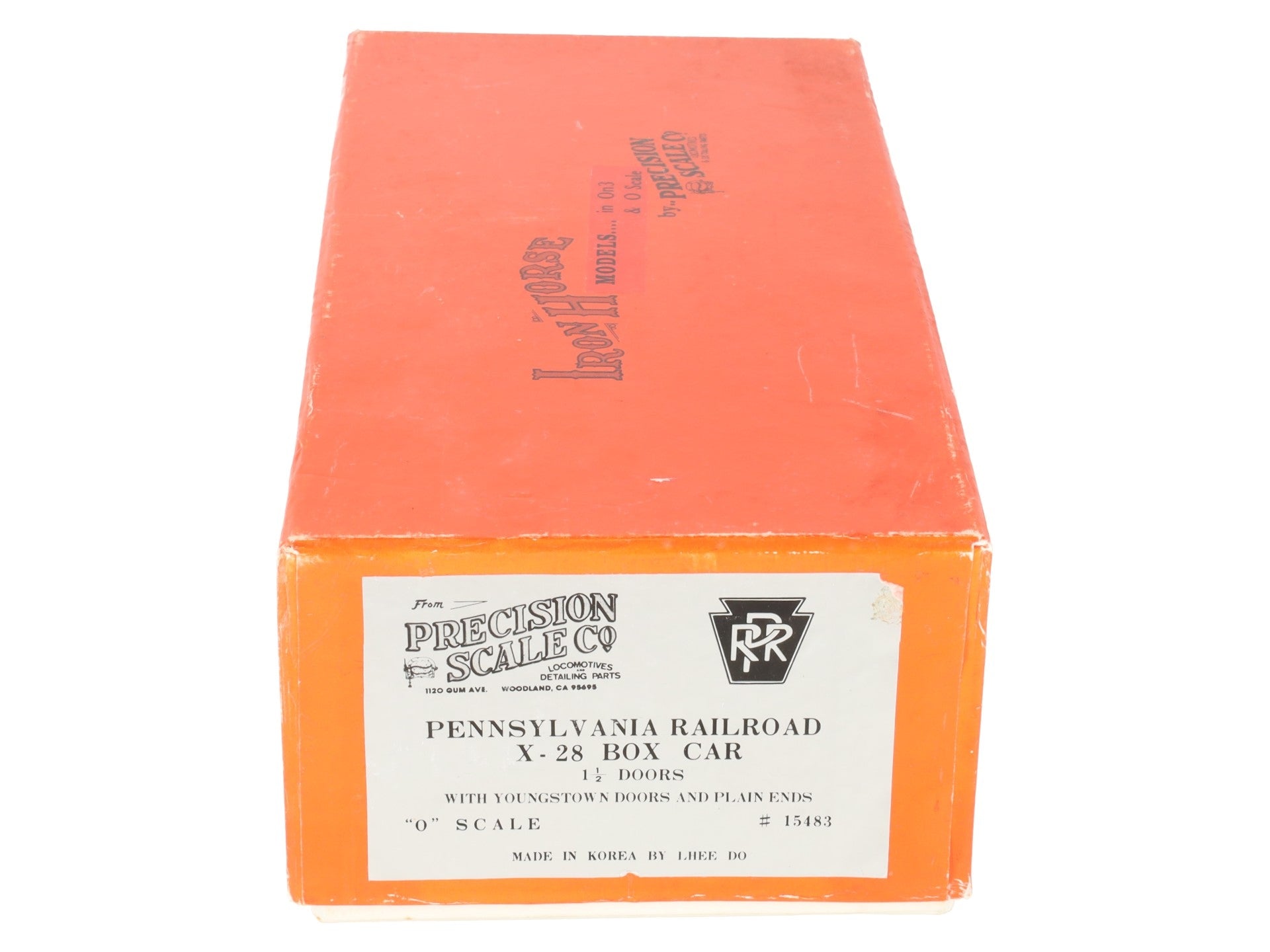 Precision Scale Company 15483 O BRASS CNJ X-28 Boxcar (Weathered) - 2 Rail/Box