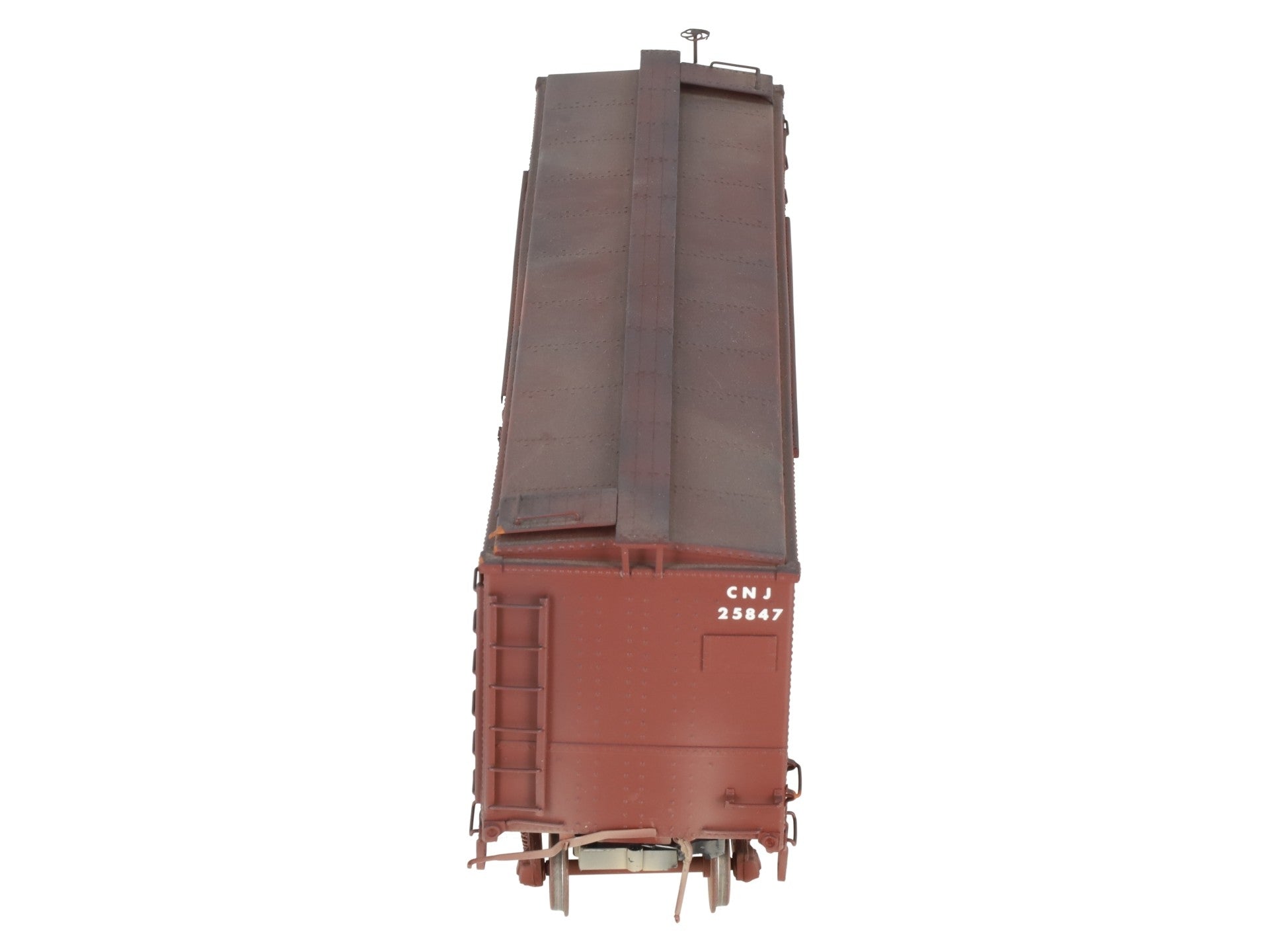 Precision Scale Company 15483 O BRASS CNJ X-28 Boxcar (Weathered) - 2 Rail/Box