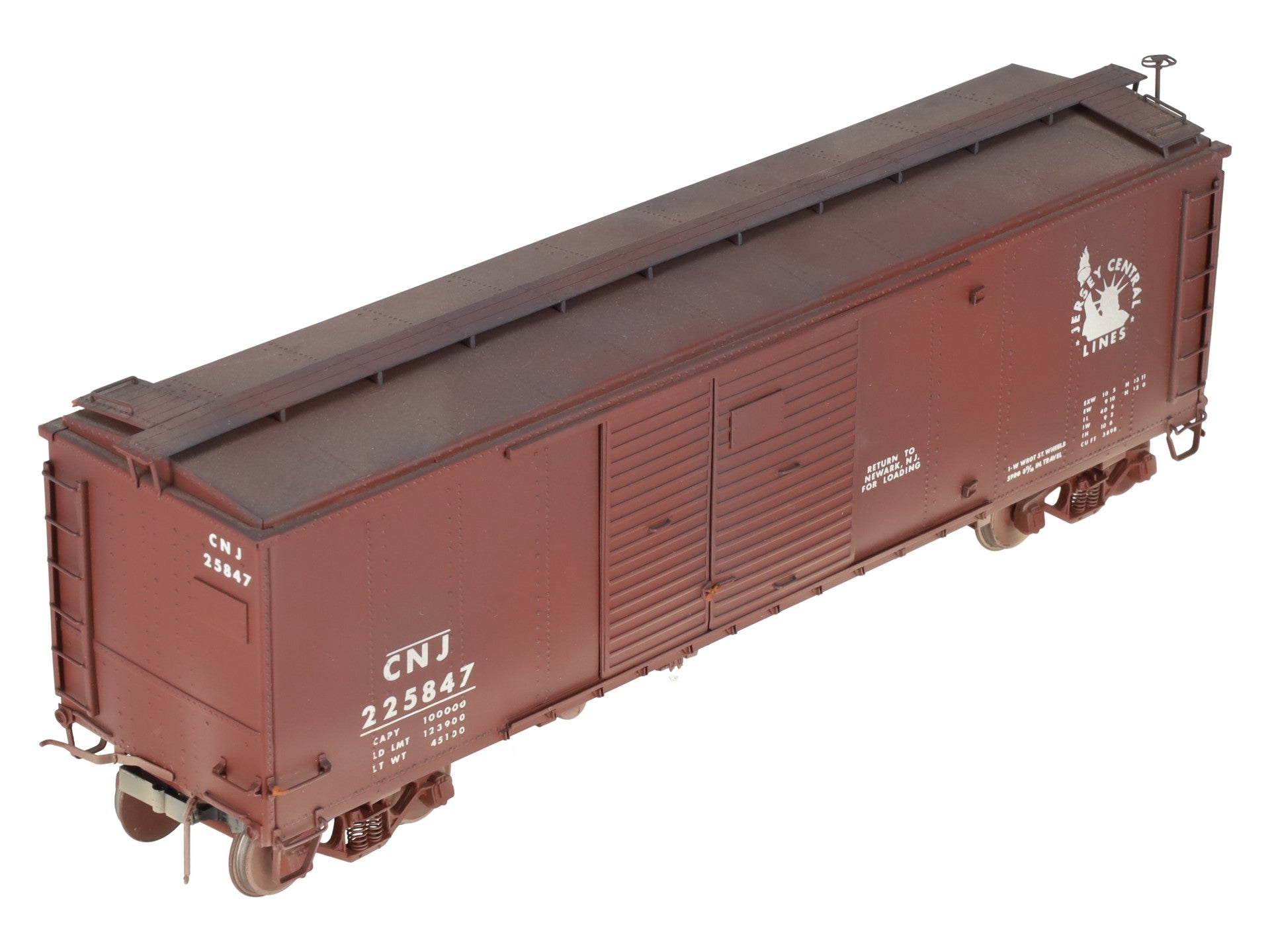 Precision Scale Company 15483 O BRASS CNJ X-28 Boxcar (Weathered) - 2 Rail/Box