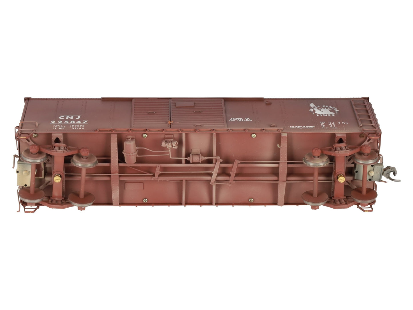 Precision Scale Company 15483 O BRASS CNJ X-28 Boxcar (Weathered) - 2 Rail/Box