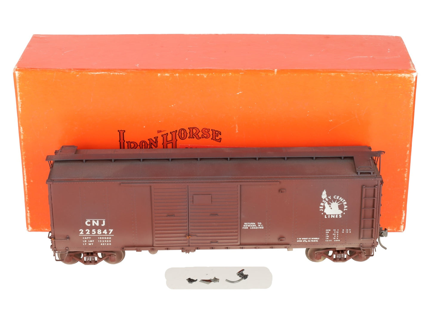 Precision Scale Company 15483 O BRASS CNJ X-28 Boxcar (Weathered) - 2 Rail/Box