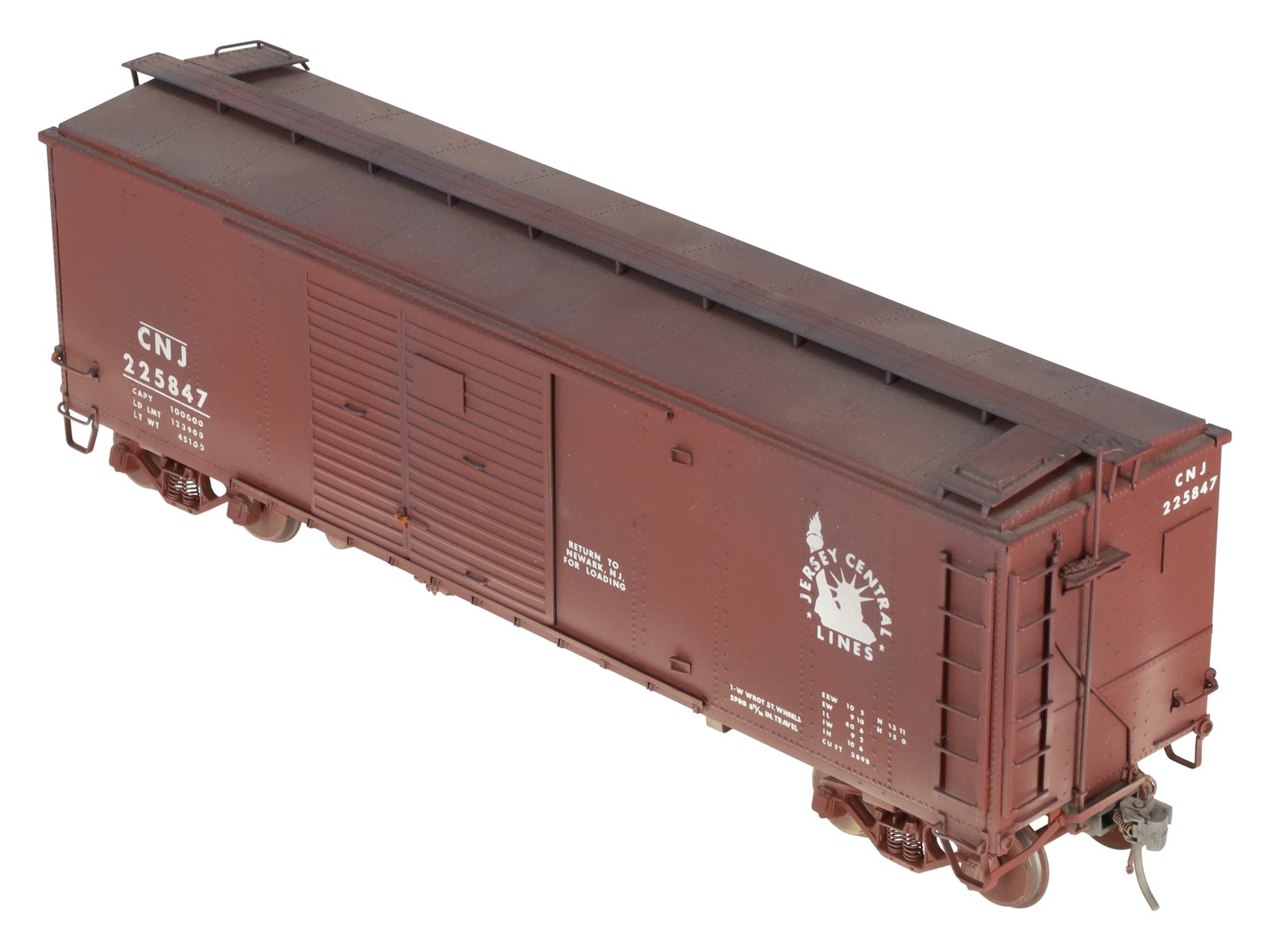 Precision Scale Company 15483 O BRASS CNJ X-28 Boxcar (Weathered) - 2 Rail/Box
