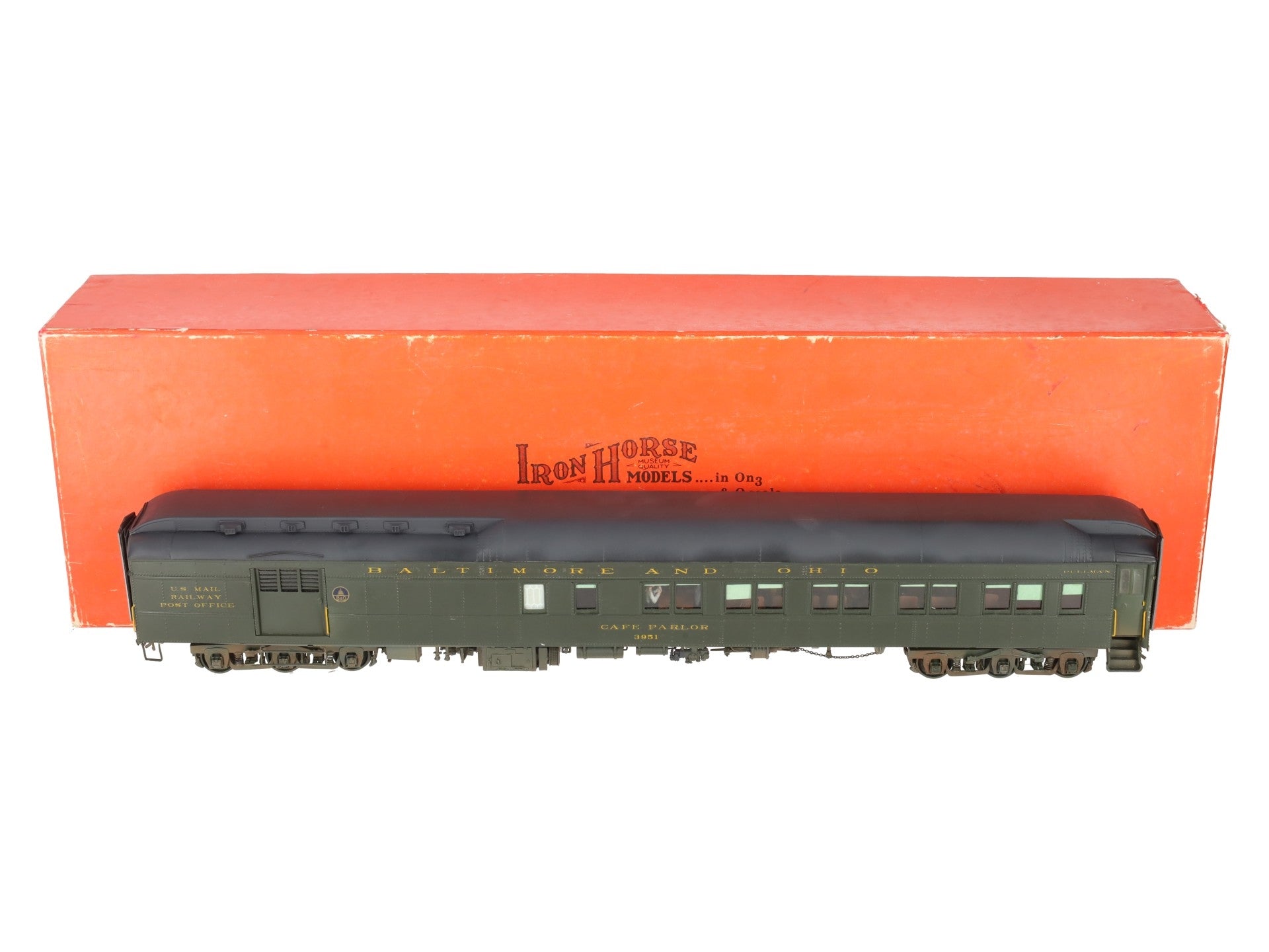 Precision Scale Co. 15401-1 O Scale BRASS B&O Pullman HW Combo Car- Custom/Box