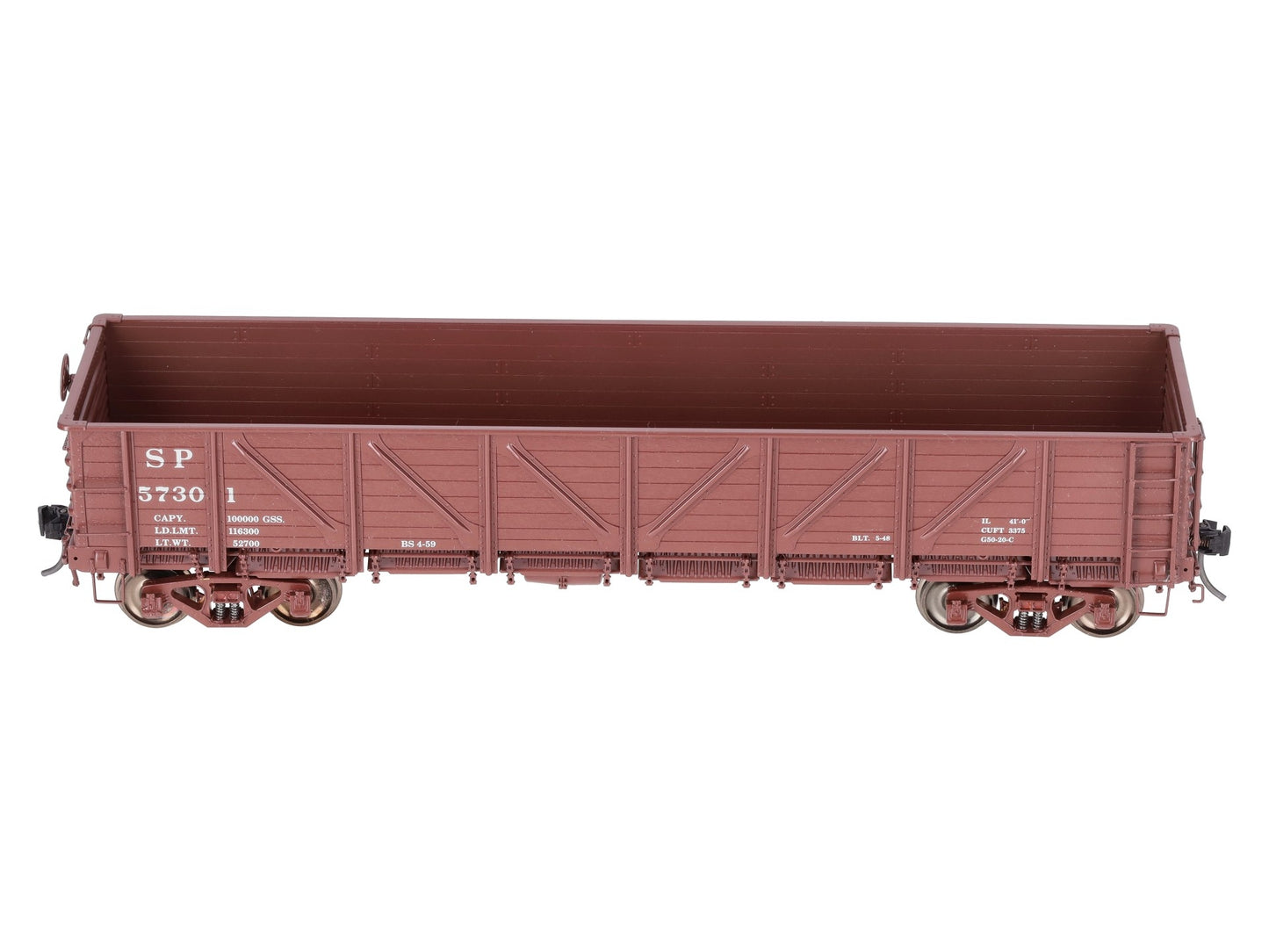 Precision Scale Co. 17019-1 O Brass SP G-50-20 Gondola #57301 (2-Rail) EX/Box