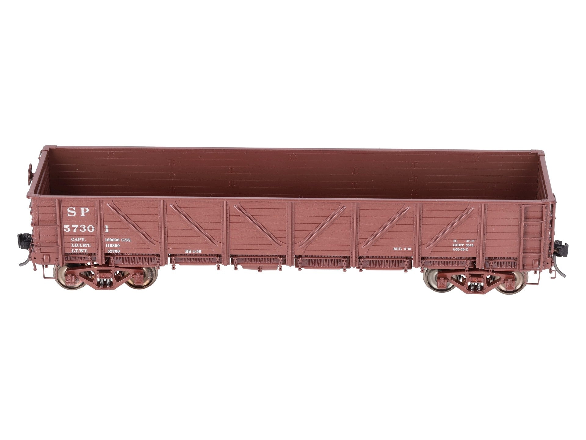 Precision Scale Co. 17019-1 O Brass SP G-50-20 Gondola #57301 (2-Rail) EX/Box