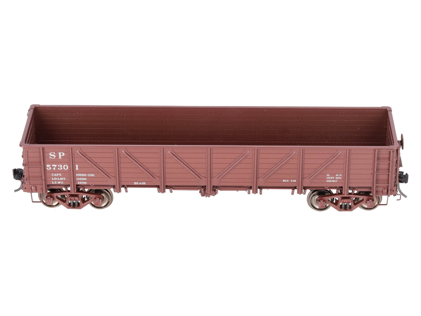 Precision Scale Co. 17019-1 O Brass SP G-50-20 Gondola #57301 (2-Rail) EX/Box