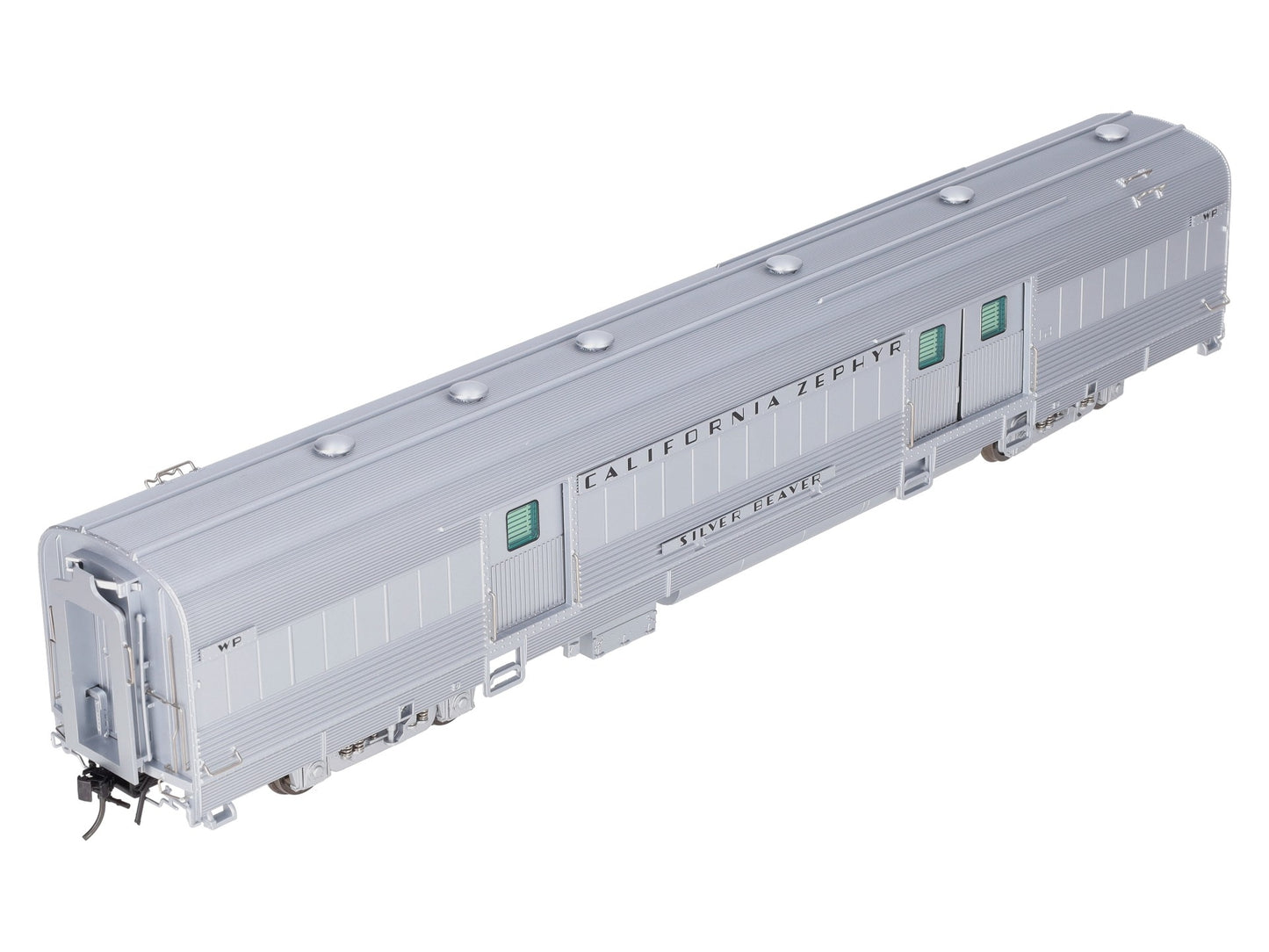 Atlas 3009003-1 O WP California Zephyr "Silver Beaver" Baggage Car (2-Rail)
