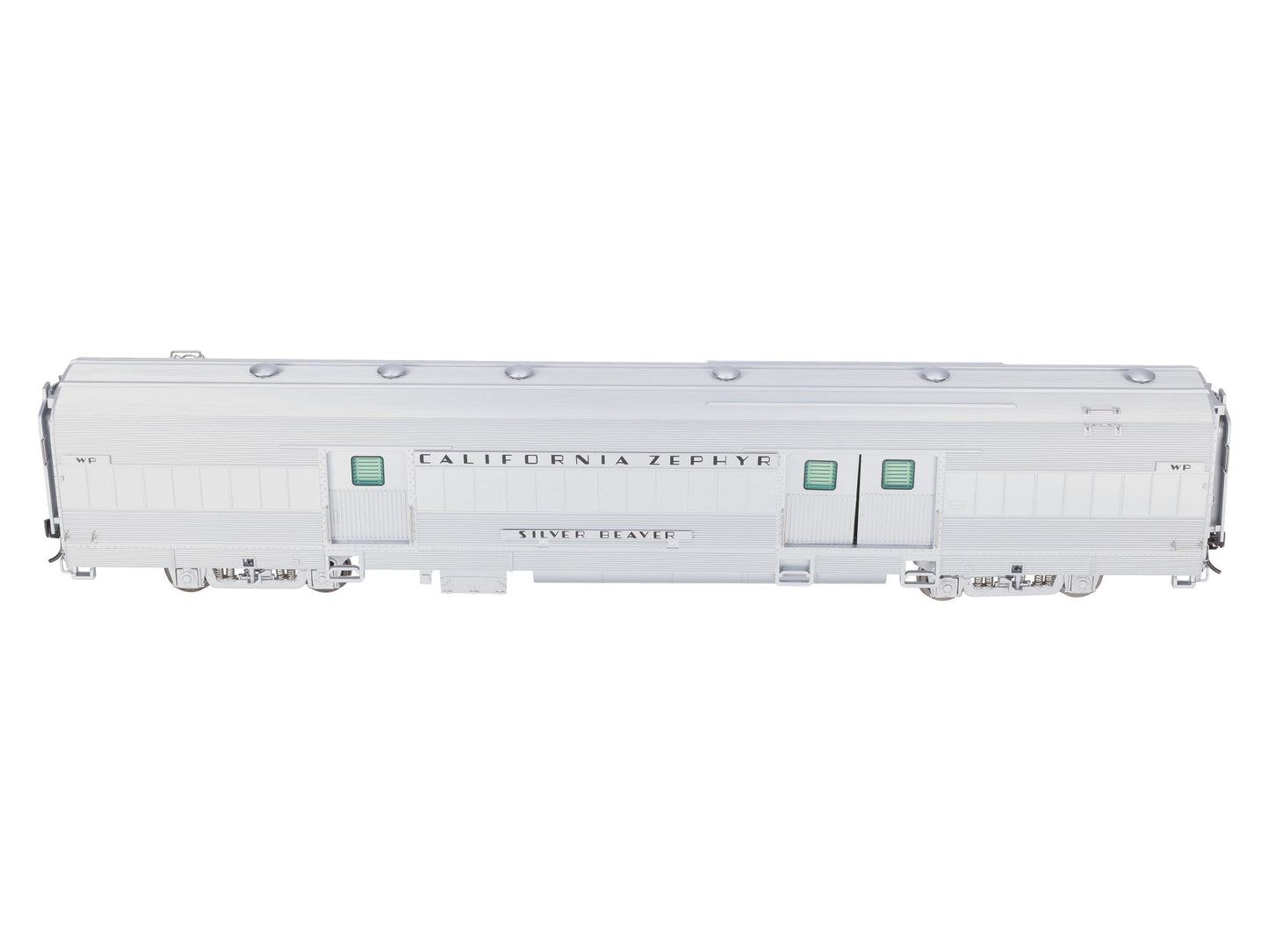 Atlas 3009003-1 O WP California Zephyr "Silver Beaver" Baggage Car (2-Rail)