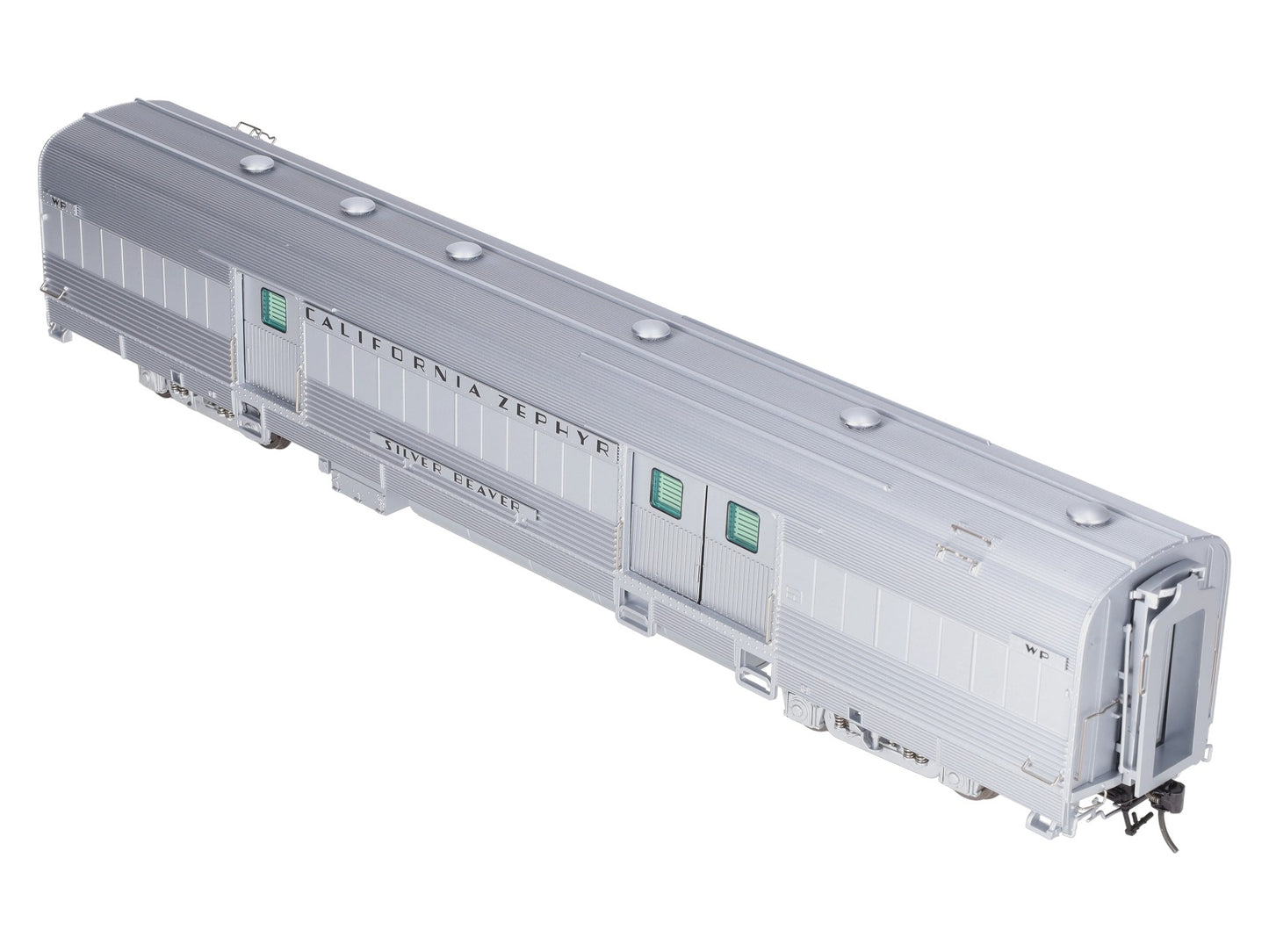Atlas 3009003-1 O WP California Zephyr "Silver Beaver" Baggage Car (2-Rail)