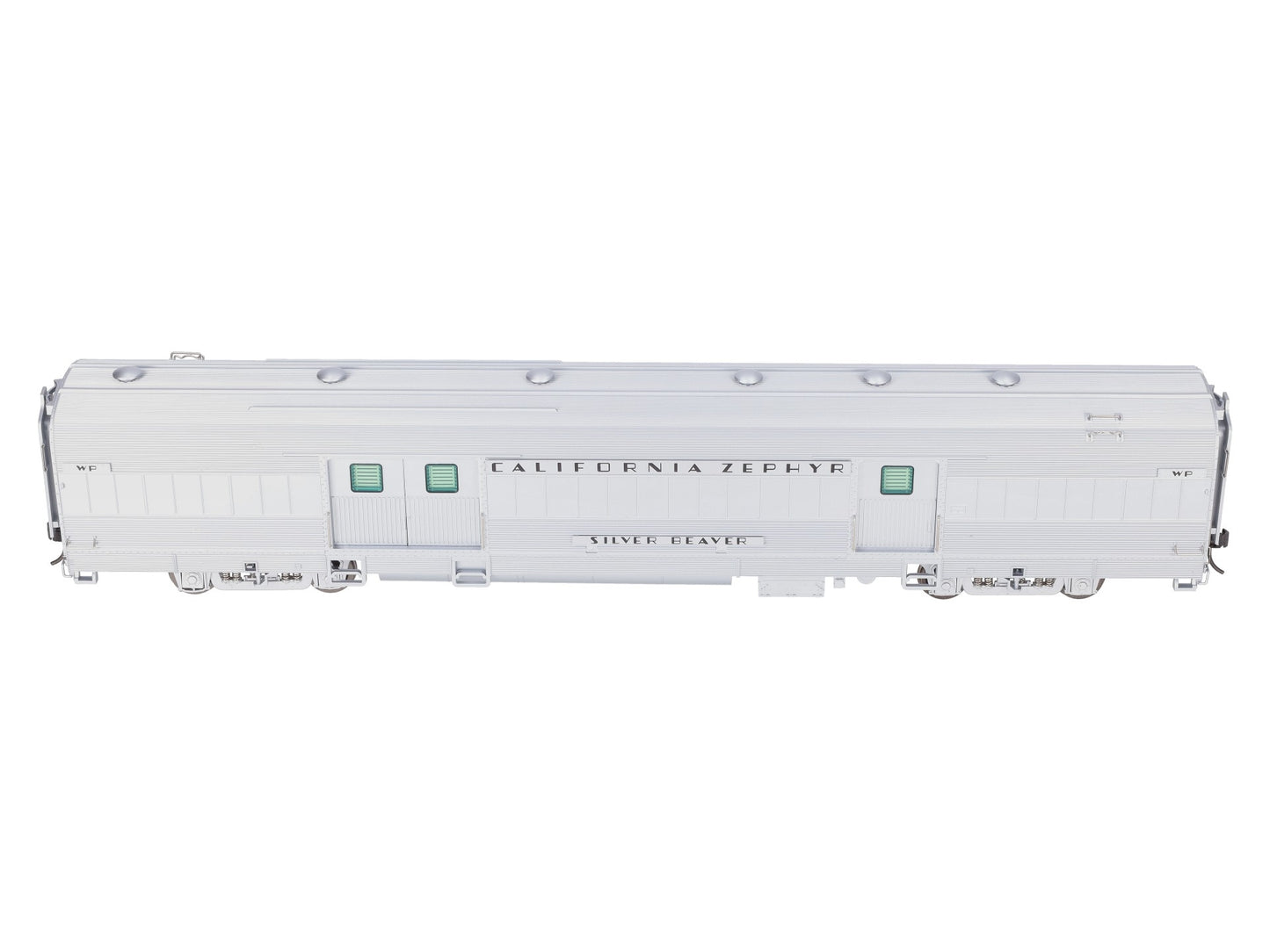 Atlas 3009003-1 O WP California Zephyr "Silver Beaver" Baggage Car (2-Rail)