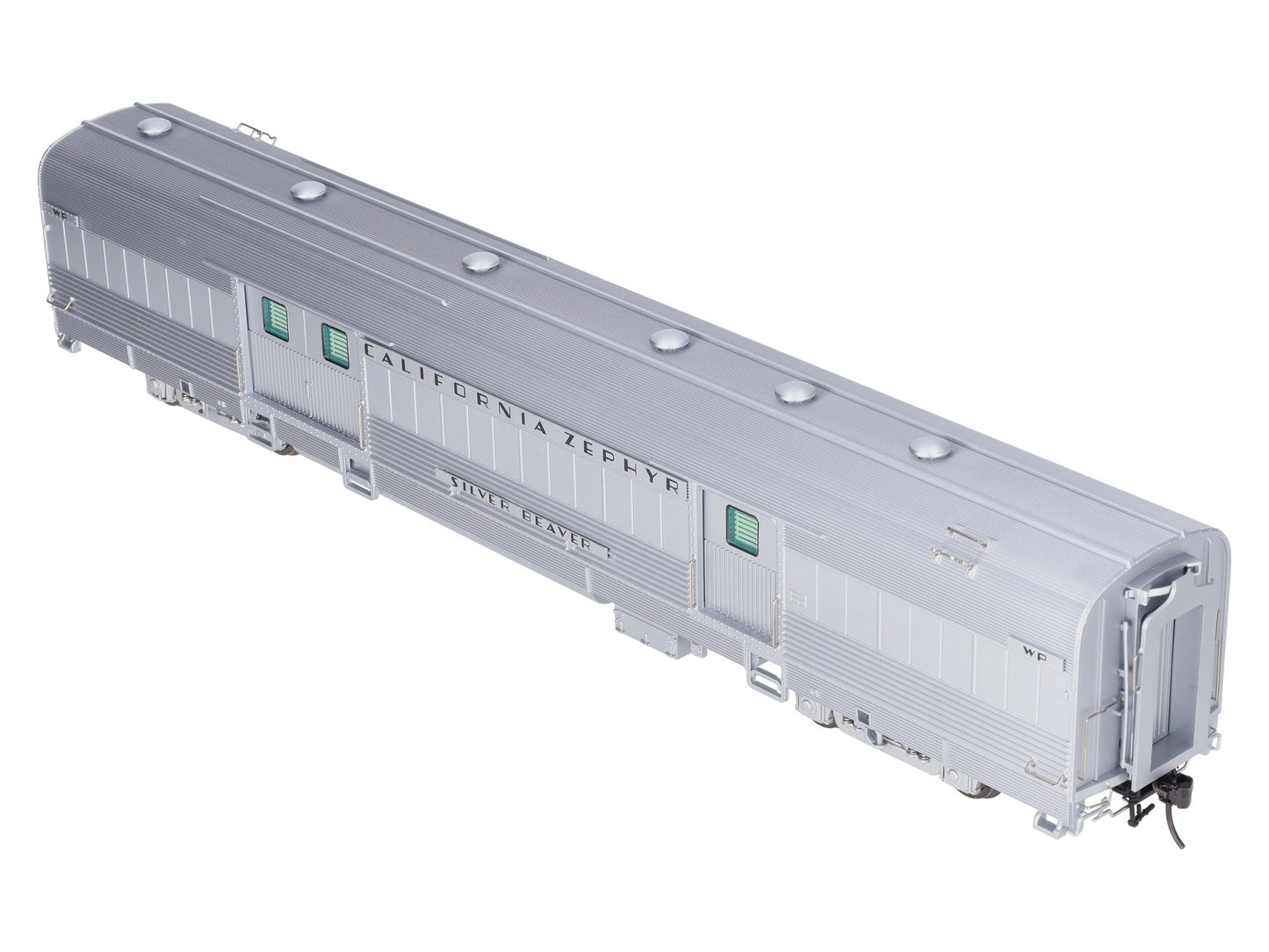 Atlas 3009003-1 O WP California Zephyr "Silver Beaver" Baggage Car (2-Rail)
