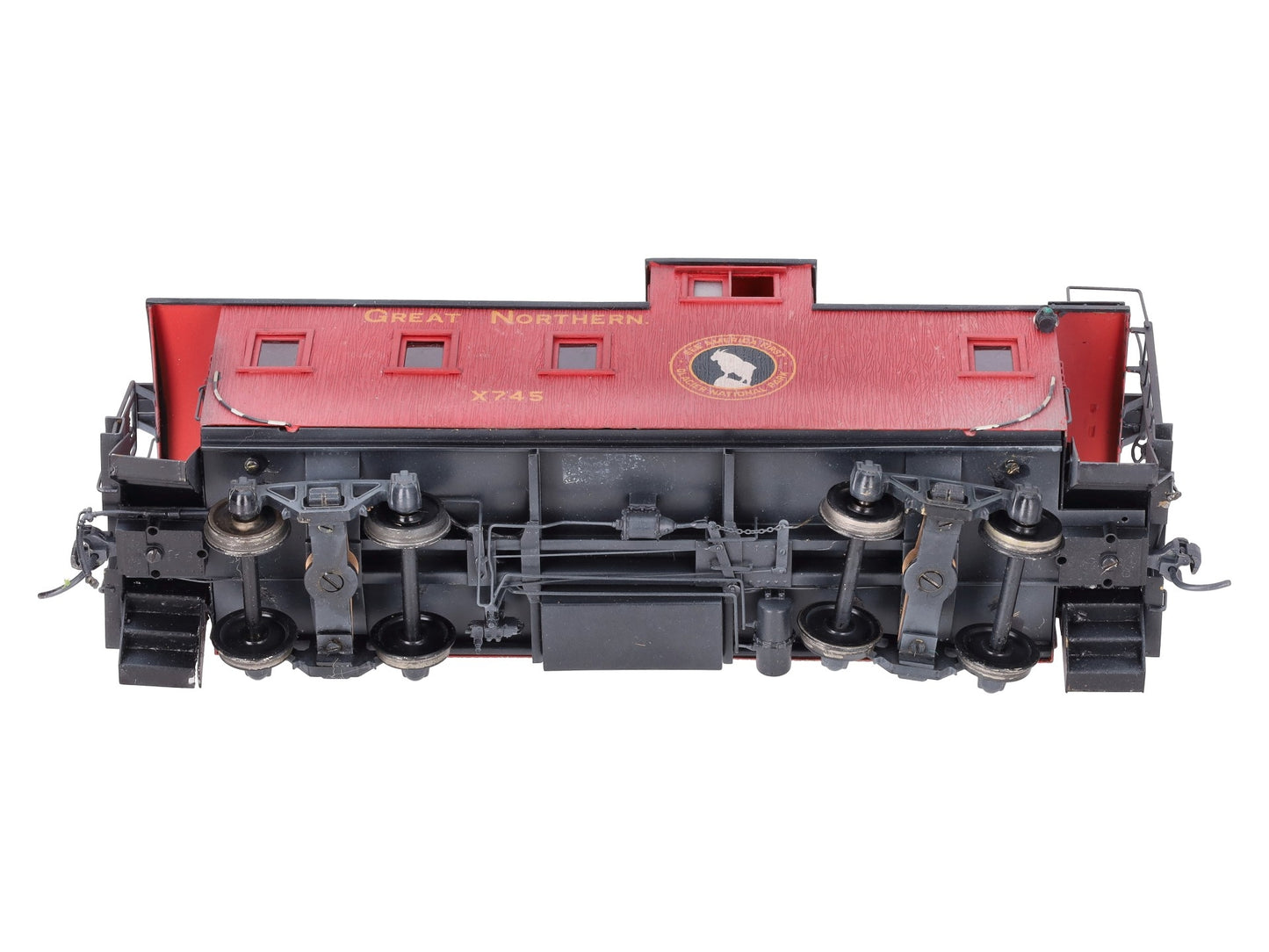 Overland O Brass Great Northern 30' Wood Caboose #X745 - Custom (2-Rail)/Box