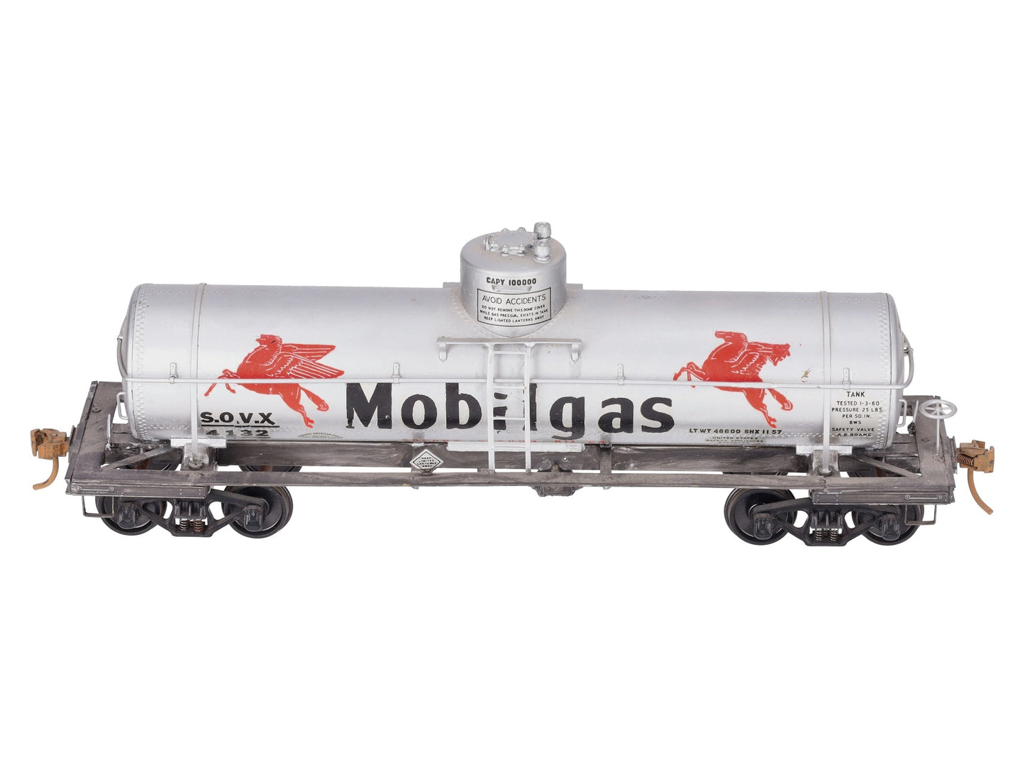 US Hobbies O Brass Mobilgas 8,000 Gallon Tank Car #4132 - Custom (2-Rail)