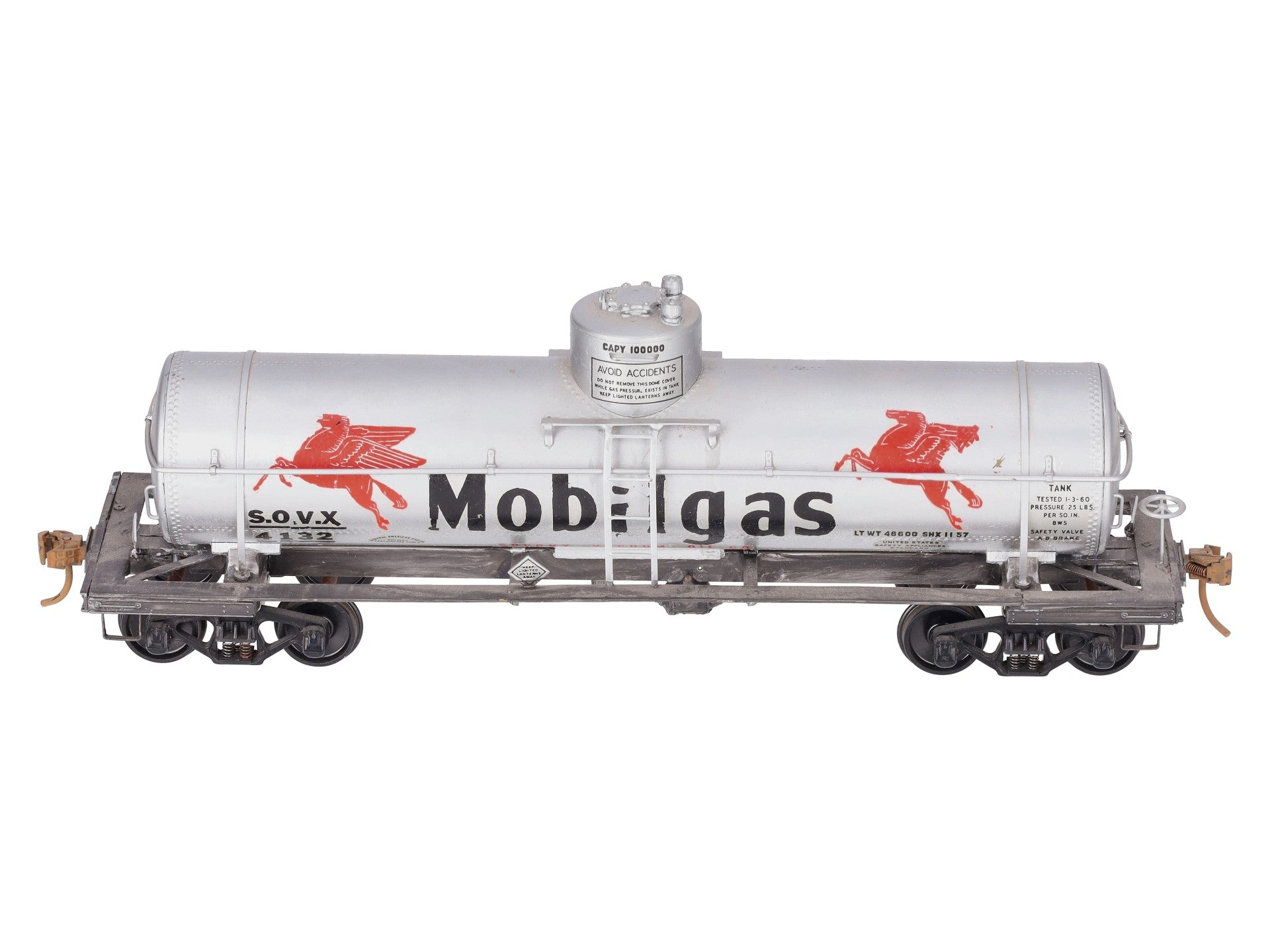 US Hobbies O Brass Mobilgas 8,000 Gallon Tank Car #4132 - Custom (2-Rail)