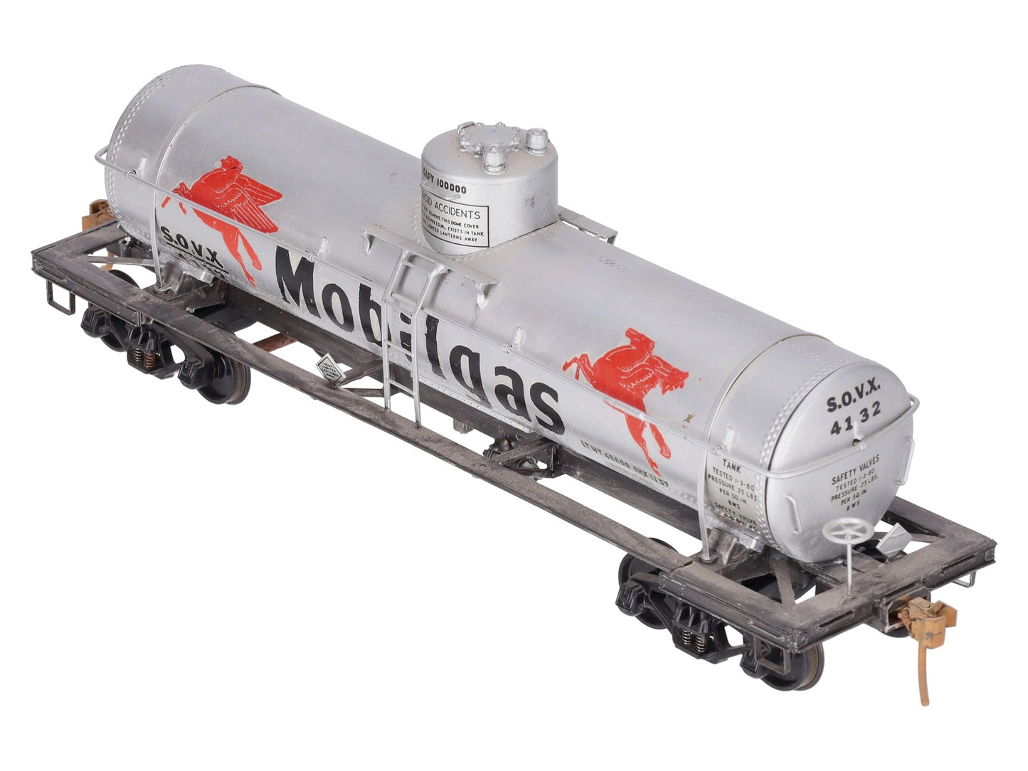 US Hobbies O Brass Mobilgas 8,000 Gallon Tank Car #4132 - Custom (2-Rail)