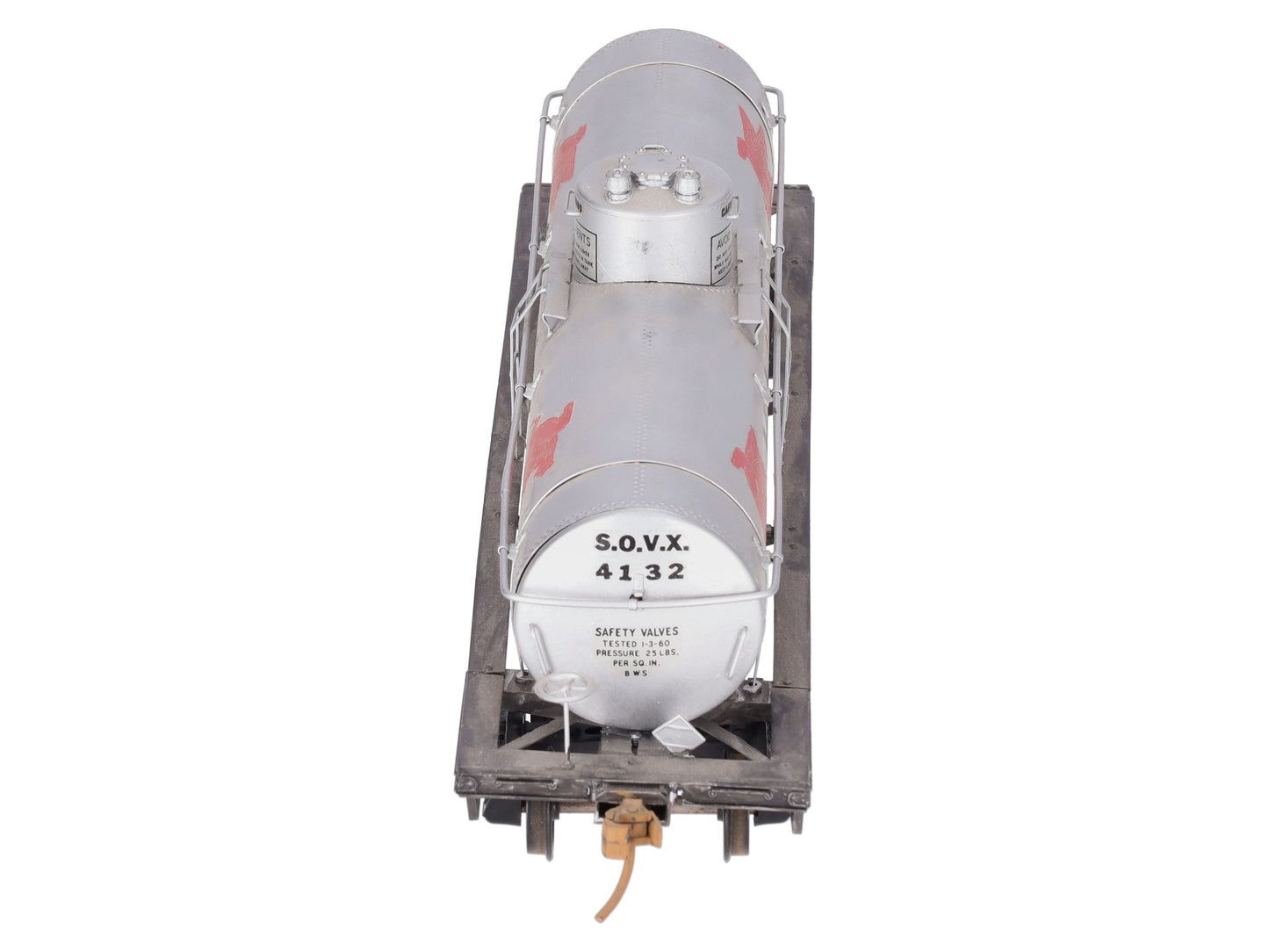 US Hobbies O Brass Mobilgas 8,000 Gallon Tank Car #4132 - Custom (2-Rail)