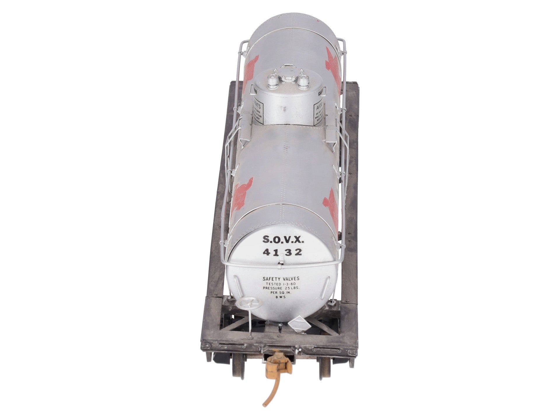 US Hobbies O Brass Mobilgas 8,000 Gallon Tank Car #4132 - Custom (2-Rail)