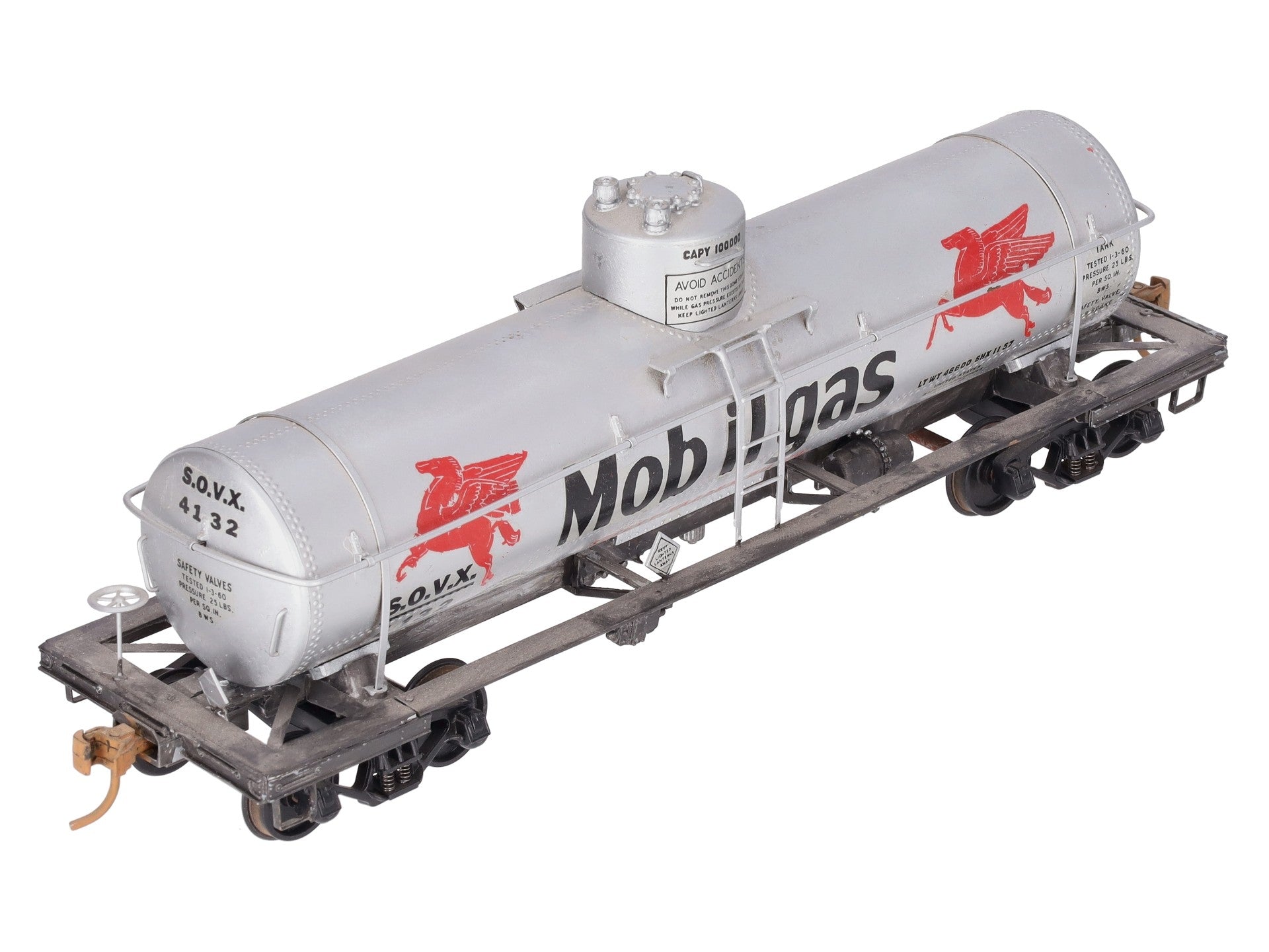 US Hobbies O Brass Mobilgas 8,000 Gallon Tank Car #4132 - Custom (2-Rail)