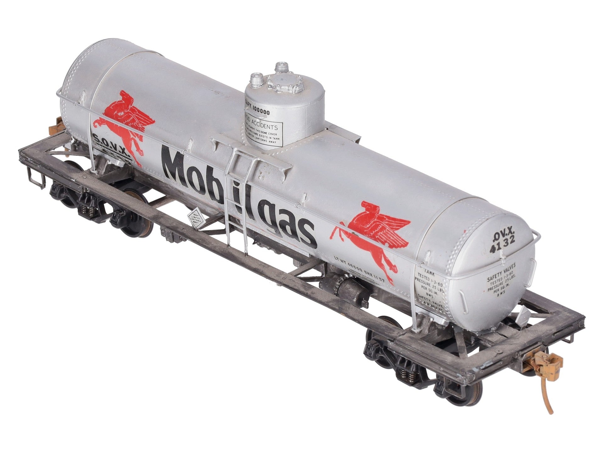 US Hobbies O Brass Mobilgas 8,000 Gallon Tank Car #4132 - Custom (2-Rail)
