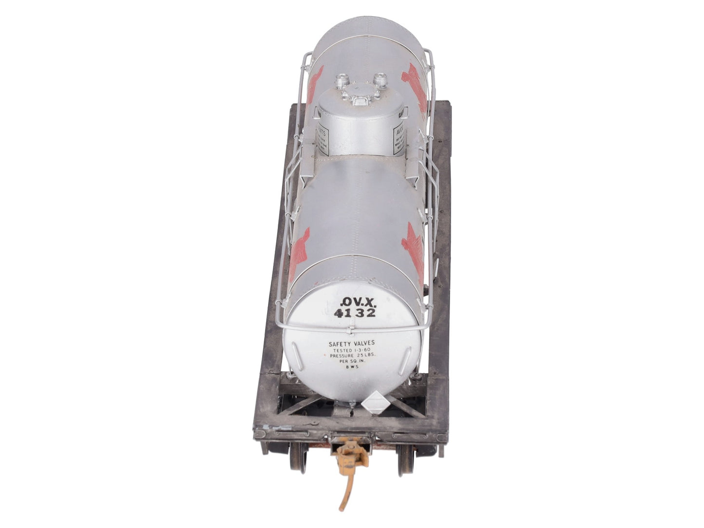 US Hobbies O Brass Mobilgas 8,000 Gallon Tank Car #4132 - Custom (2-Rail)