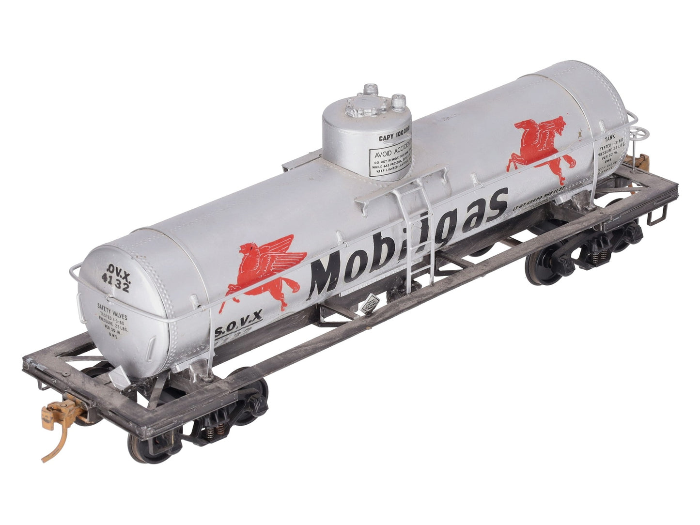 US Hobbies O Brass Mobilgas 8,000 Gallon Tank Car #4132 - Custom (2-Rail)