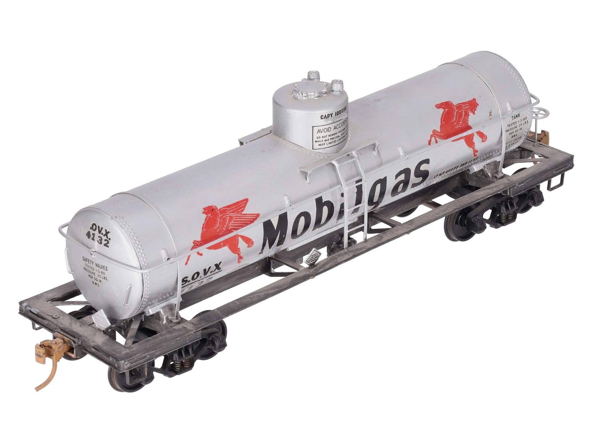 US Hobbies O Brass Mobilgas 8,000 Gallon Tank Car #4132 - Custom (2-Rail)