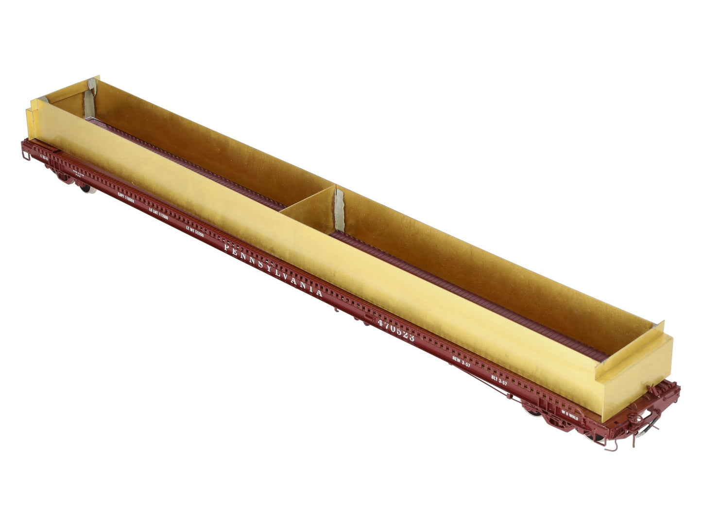 Overland OMI-0094 O Brass Pennsylvania RR F-39 Trucktrain Flatcar #470523 2R EX/Box