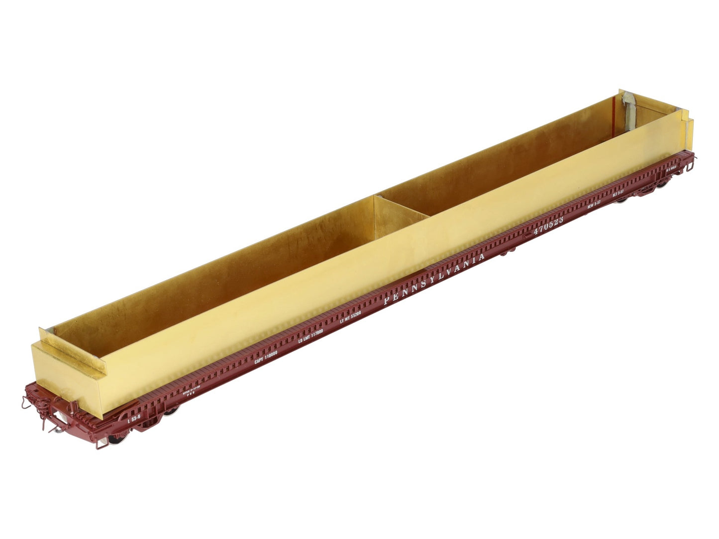 Overland OMI-0094 O Brass Pennsylvania RR F-39 Trucktrain Flatcar #470523 2R EX/Box