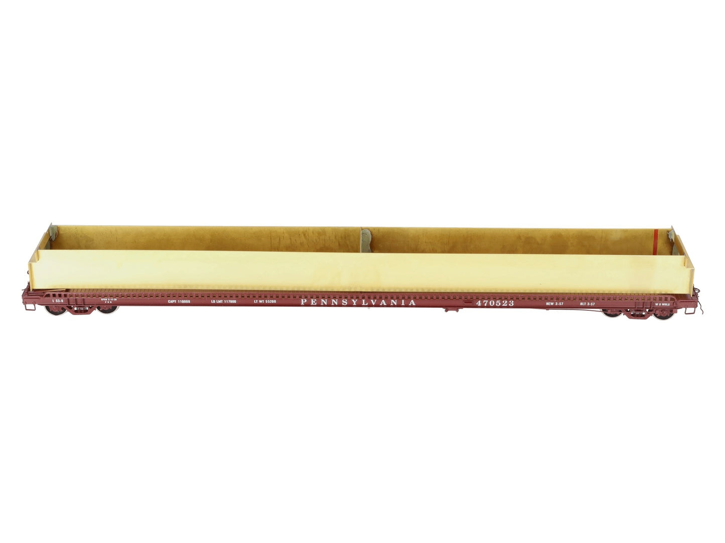 Overland OMI-0094 O Brass Pennsylvania RR F-39 Trucktrain Flatcar #470523 2R EX/Box
