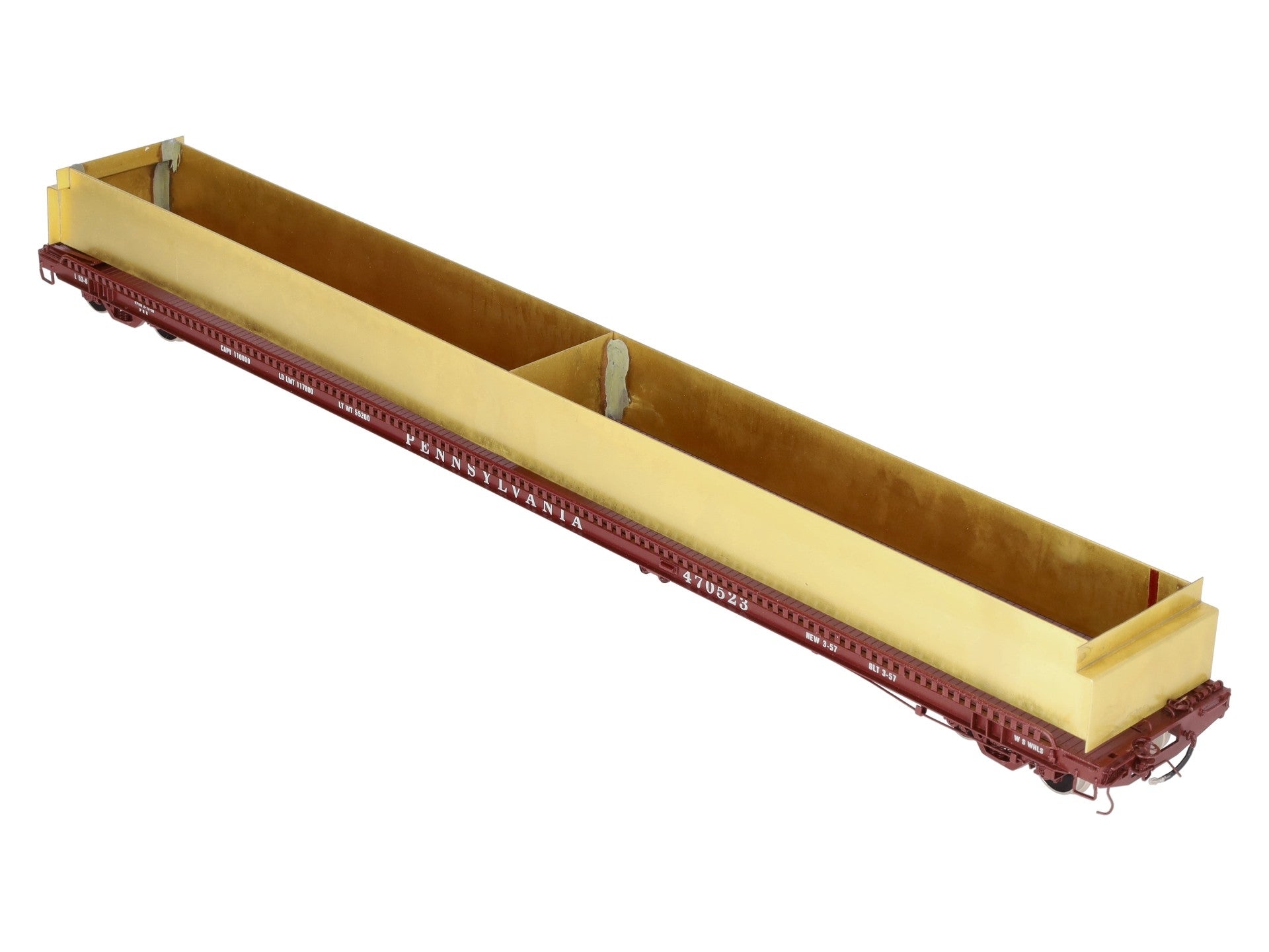 Overland OMI-0094 O Brass Pennsylvania RR F-39 Trucktrain Flatcar #470523 2R EX/Box