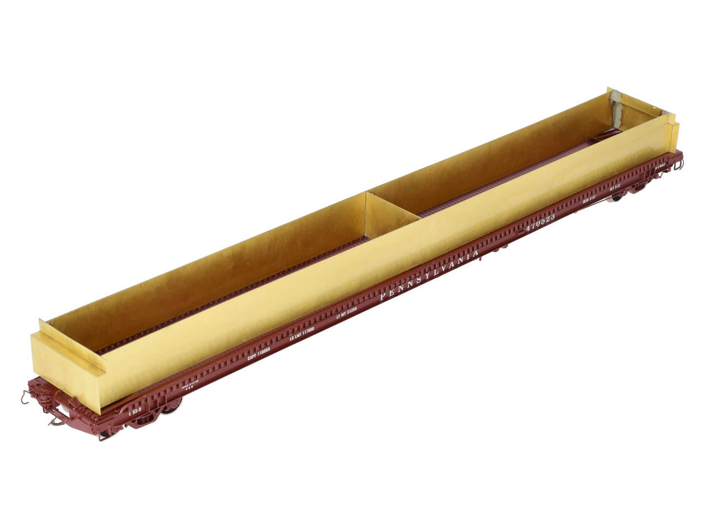 Overland OMI-0094 O Brass Pennsylvania RR F-39 Trucktrain Flatcar #470523 2R EX/Box