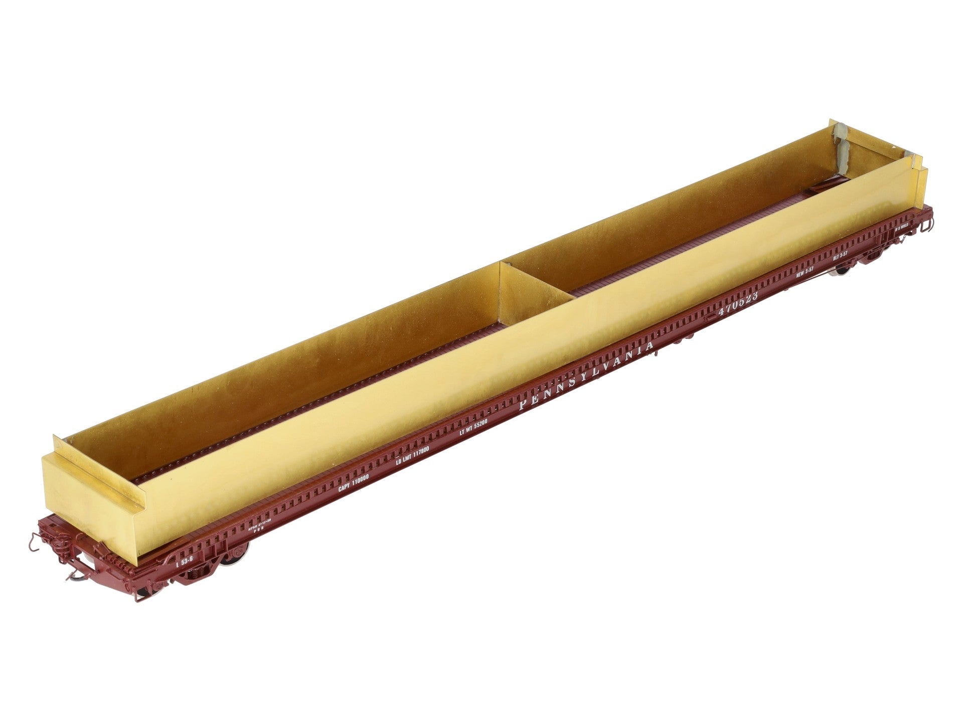 Overland OMI-0094 O Brass Pennsylvania RR F-39 Trucktrain Flatcar #470523 2R EX/Box