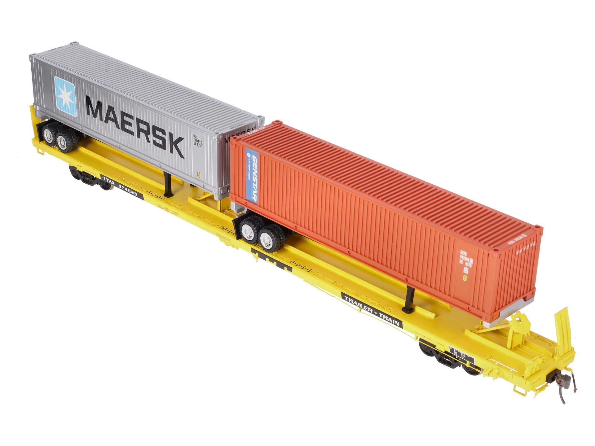 Overland OMI-0091 O 2-Rail BRASS TTAX Trailer Train #974835 w/ Container Load EX/Box