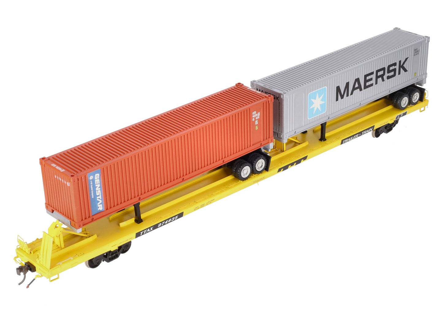Overland OMI-0091 O 2-Rail BRASS TTAX Trailer Train #974835 w/ Container Load EX/Box