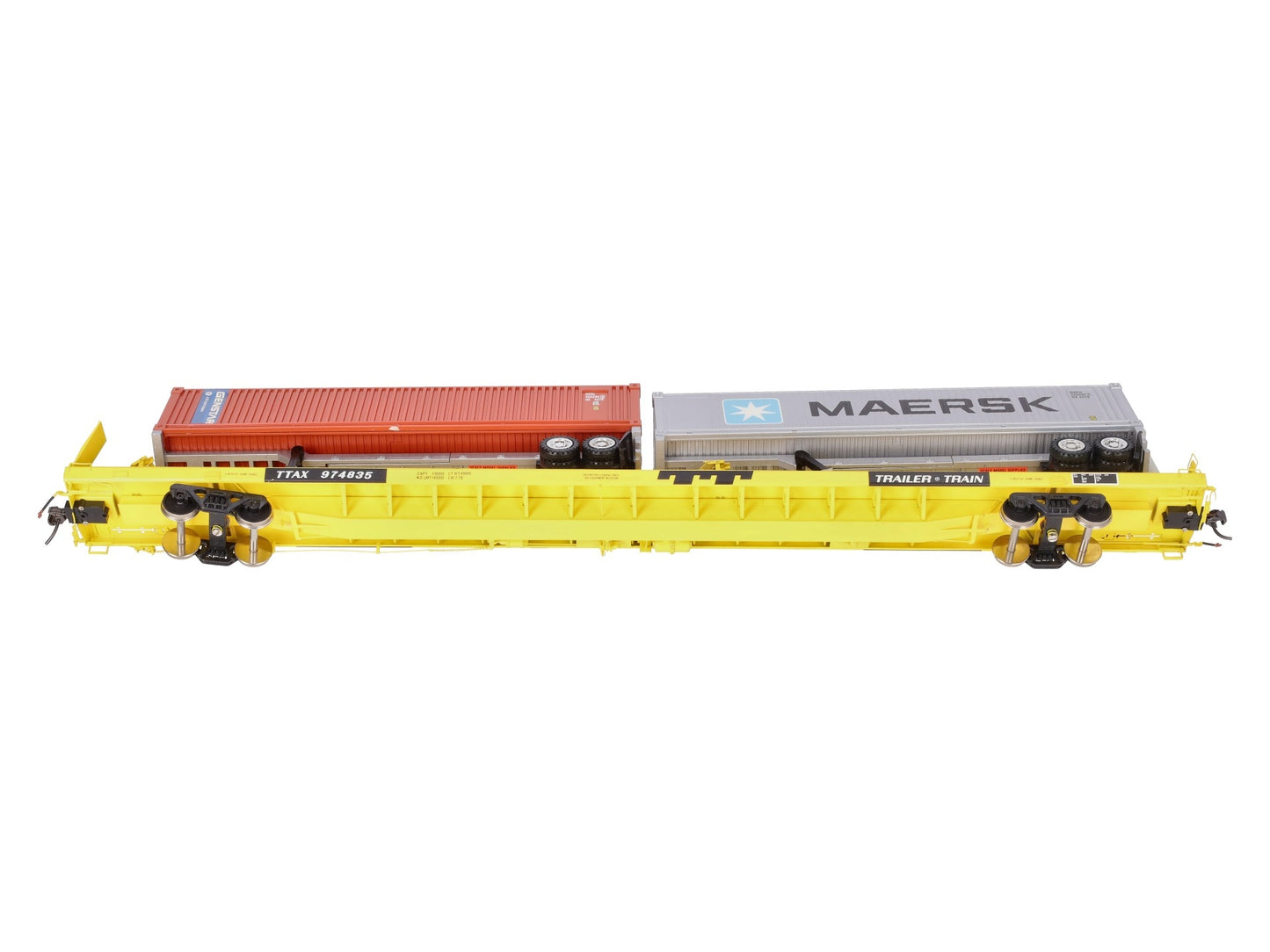 Overland OMI-0091 O 2-Rail BRASS TTAX Trailer Train #974835 w/ Container Load EX/Box