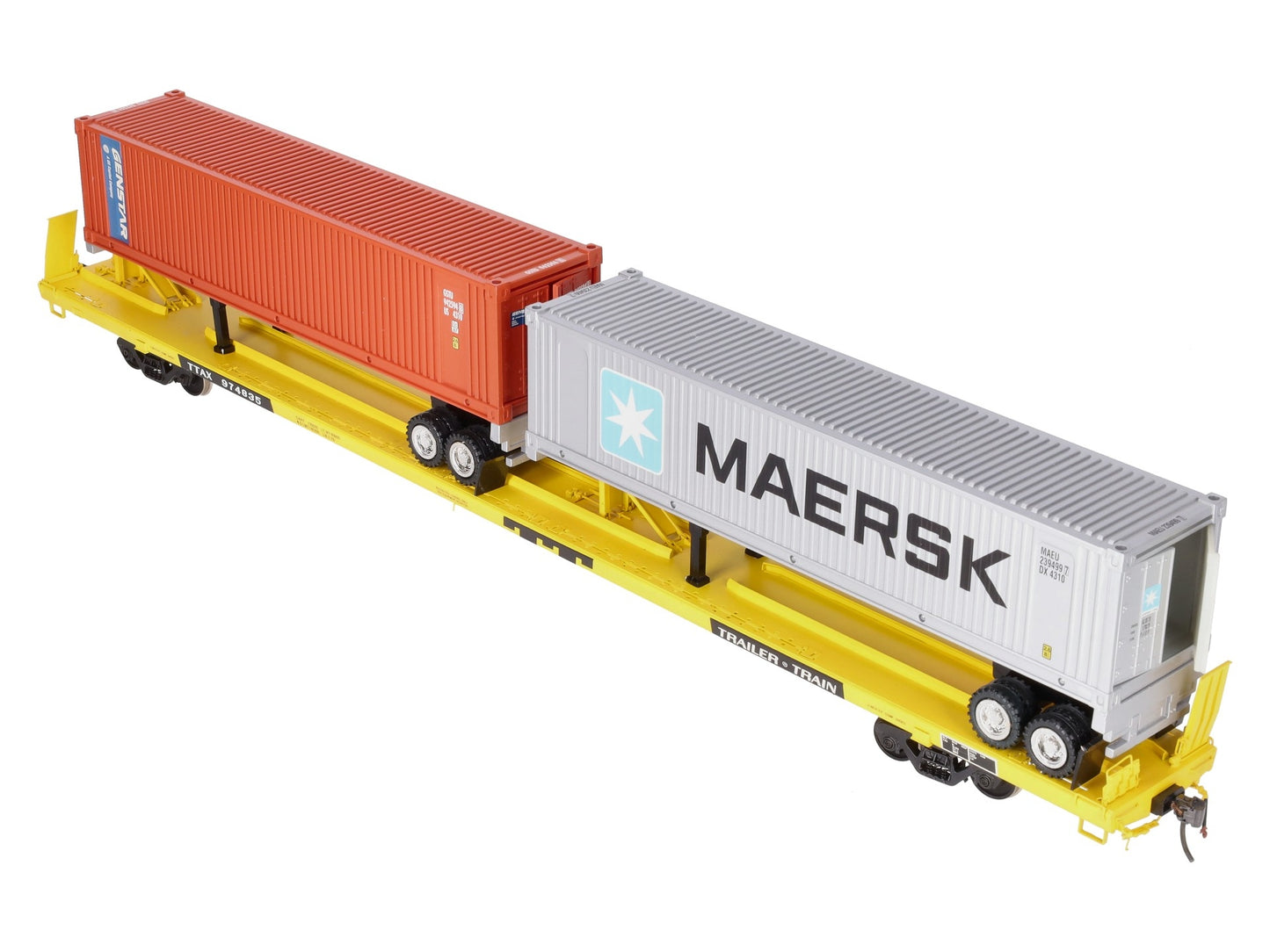 Overland OMI-0091 O 2-Rail BRASS TTAX Trailer Train #974835 w/ Container Load EX/Box