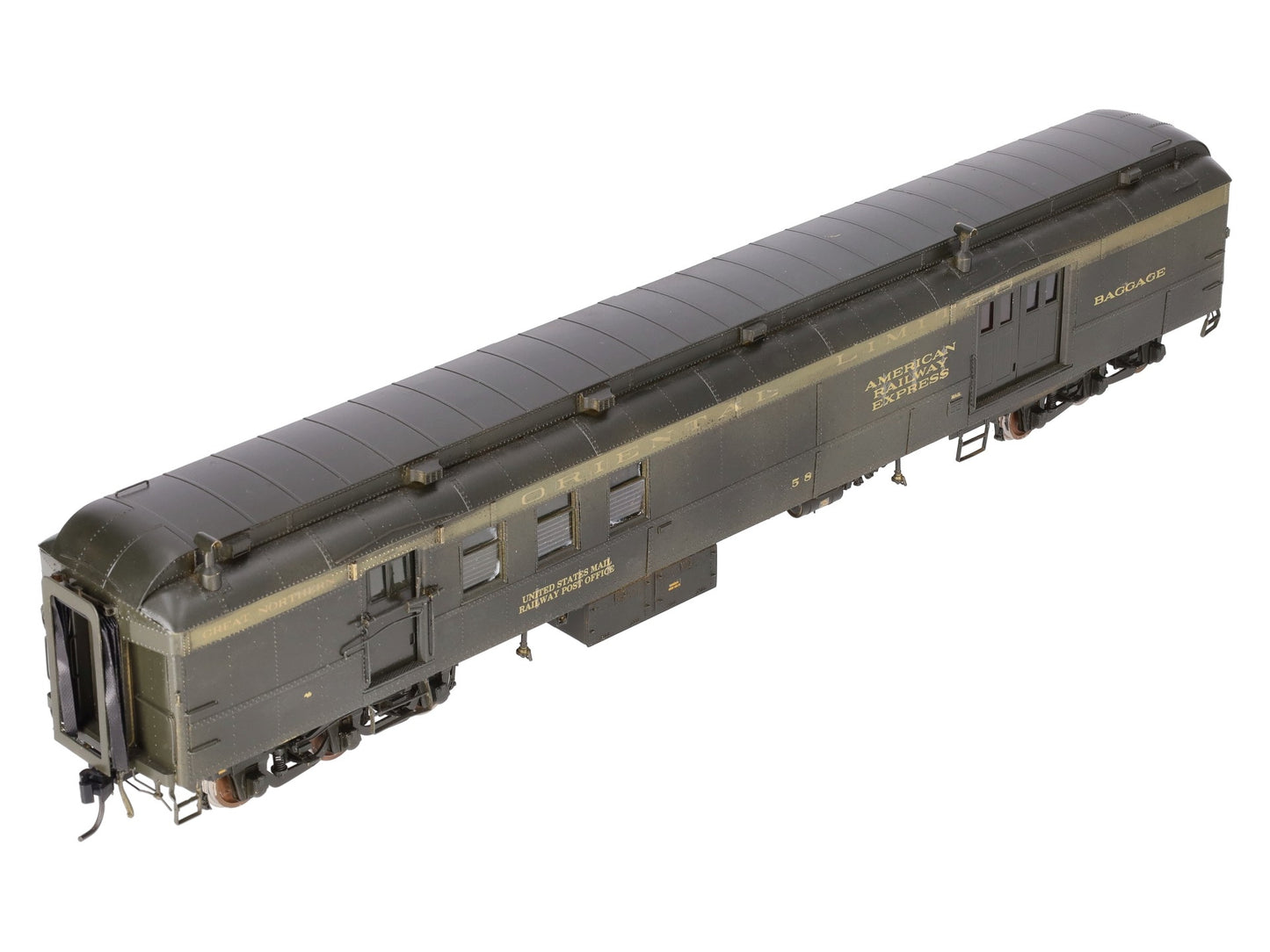 Oriental Limited 740 O Brass Great Northern Baggage/Mail Car #58 - Custom 2R/Box