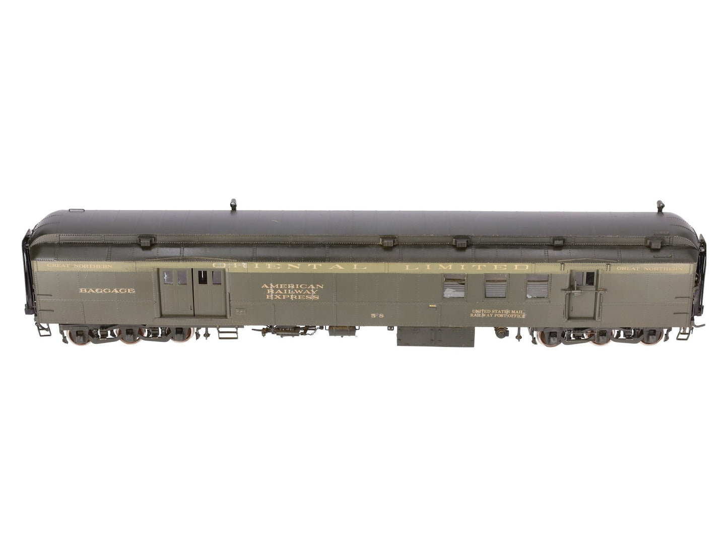 Oriental Limited 740 O Brass Great Northern Baggage/Mail Car #58 - Custom 2R/Box