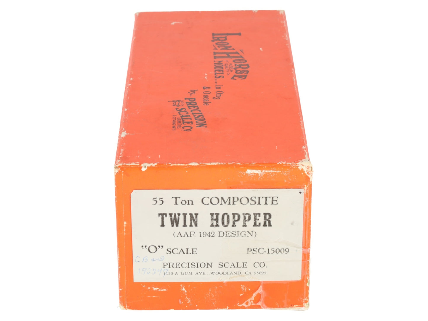 Precision Scale Co. 15009 O Brass CB&Q 55-Ton Twin Hopper 2-Rail -Painted/Box