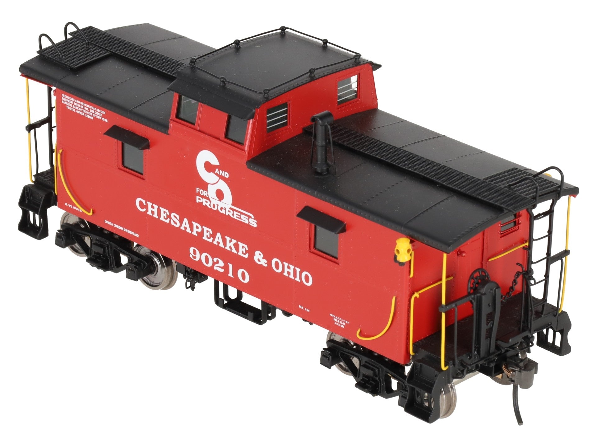 Sunset Models O Brass Chesapeake & Ohio Caboose #90210 (2-Rail) -Painted EX