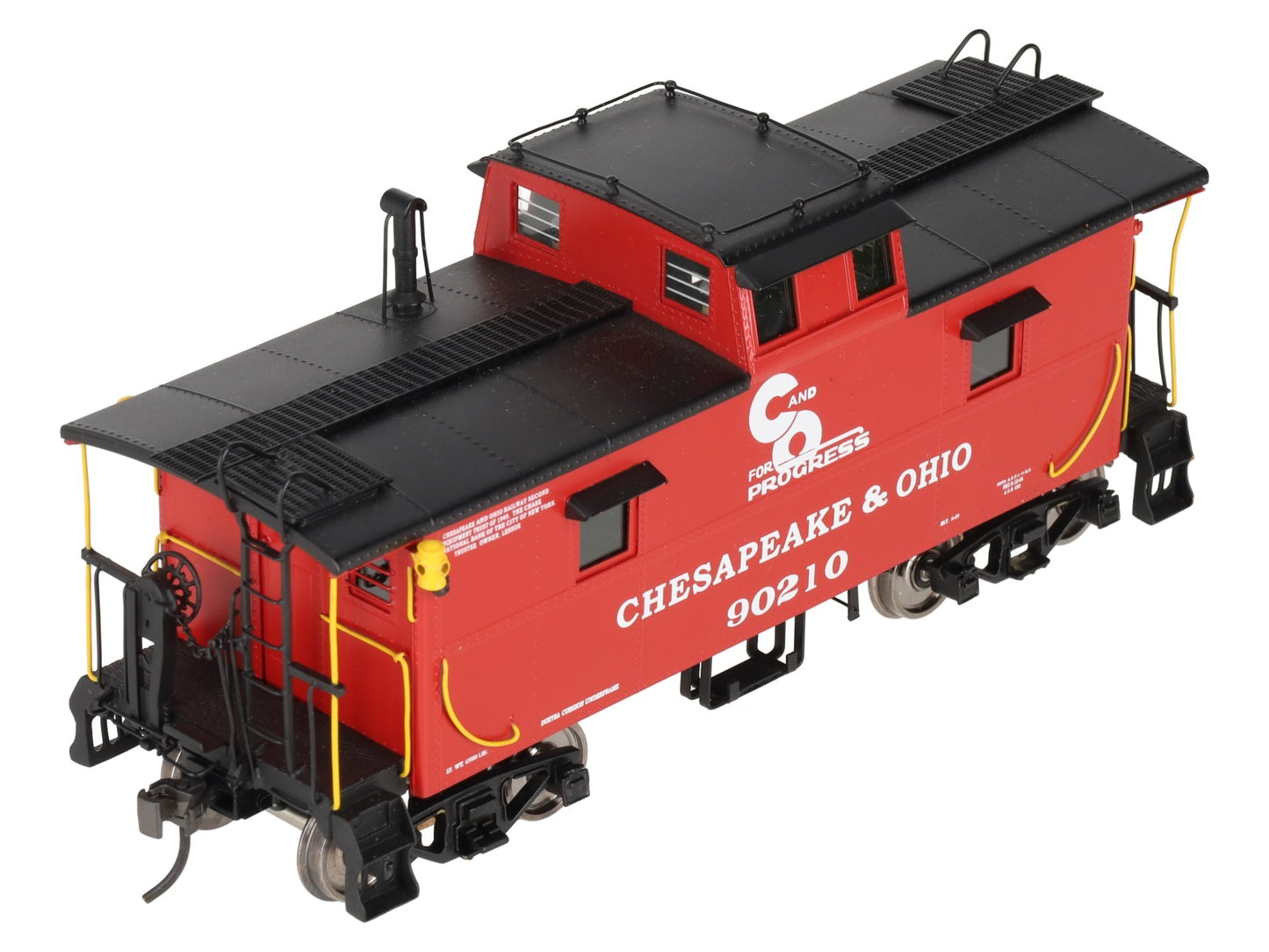 Sunset Models O Brass Chesapeake & Ohio Caboose #90210 (2-Rail) -Painted EX
