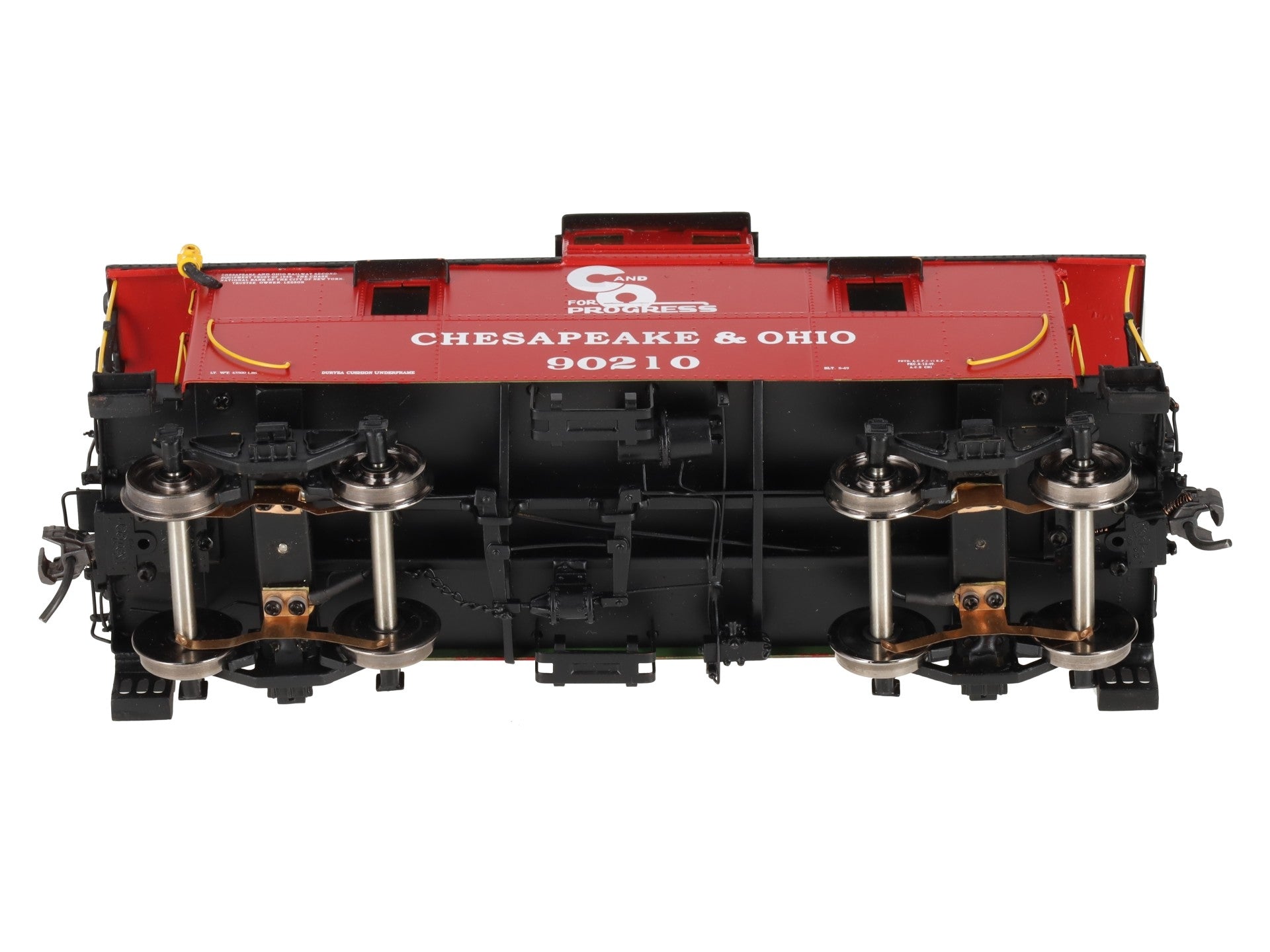 Sunset Models O Brass Chesapeake & Ohio Caboose #90210 (2-Rail) -Painted EX